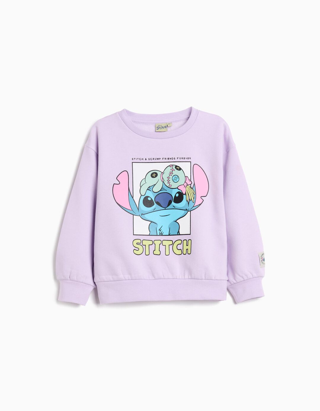 Sweatshirt de Felpa 'Stitch', Menina, Roxo Claro