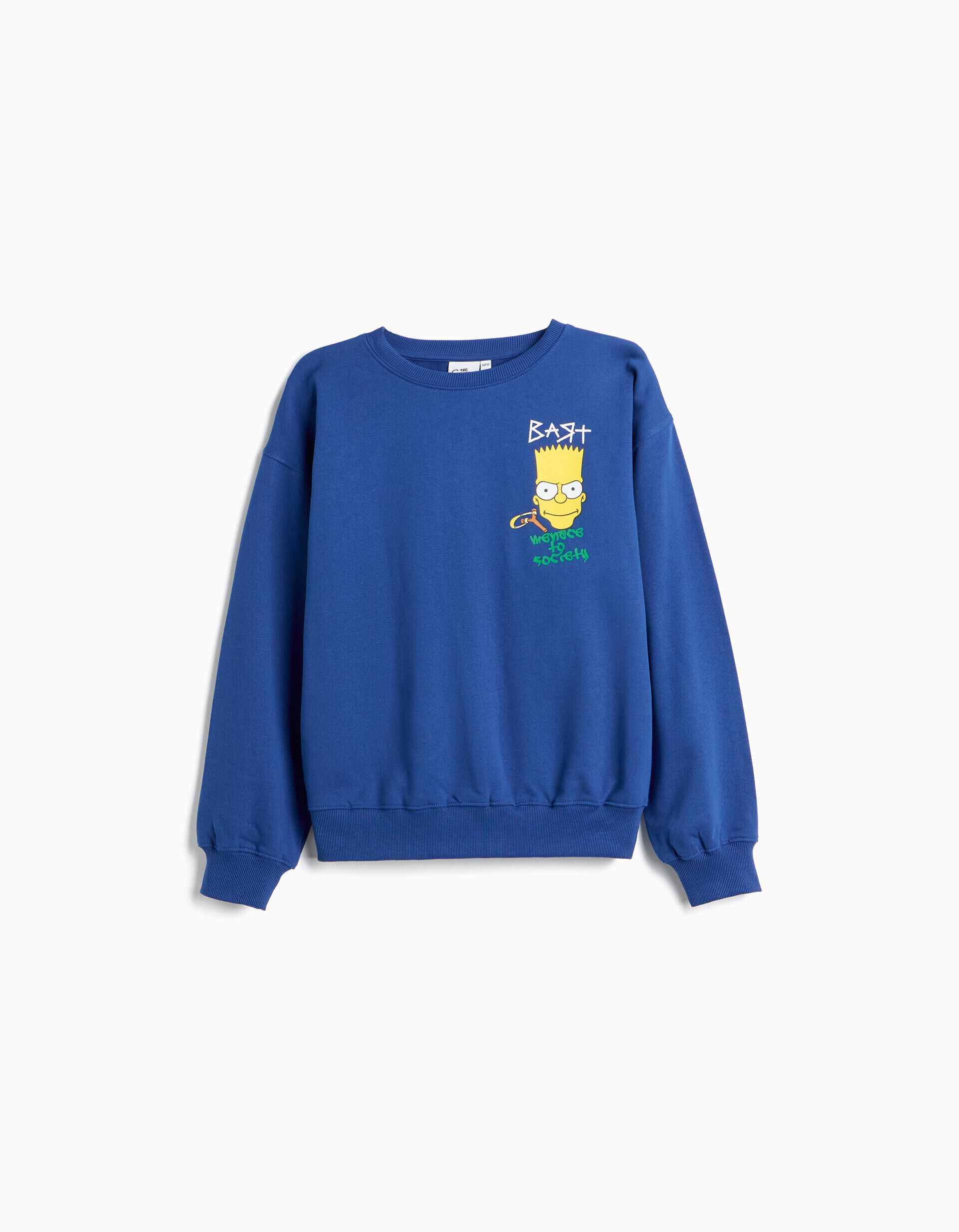 Comprar Online Sweatshirt Cardada 'Bart' Simpsons, Menino, Azul