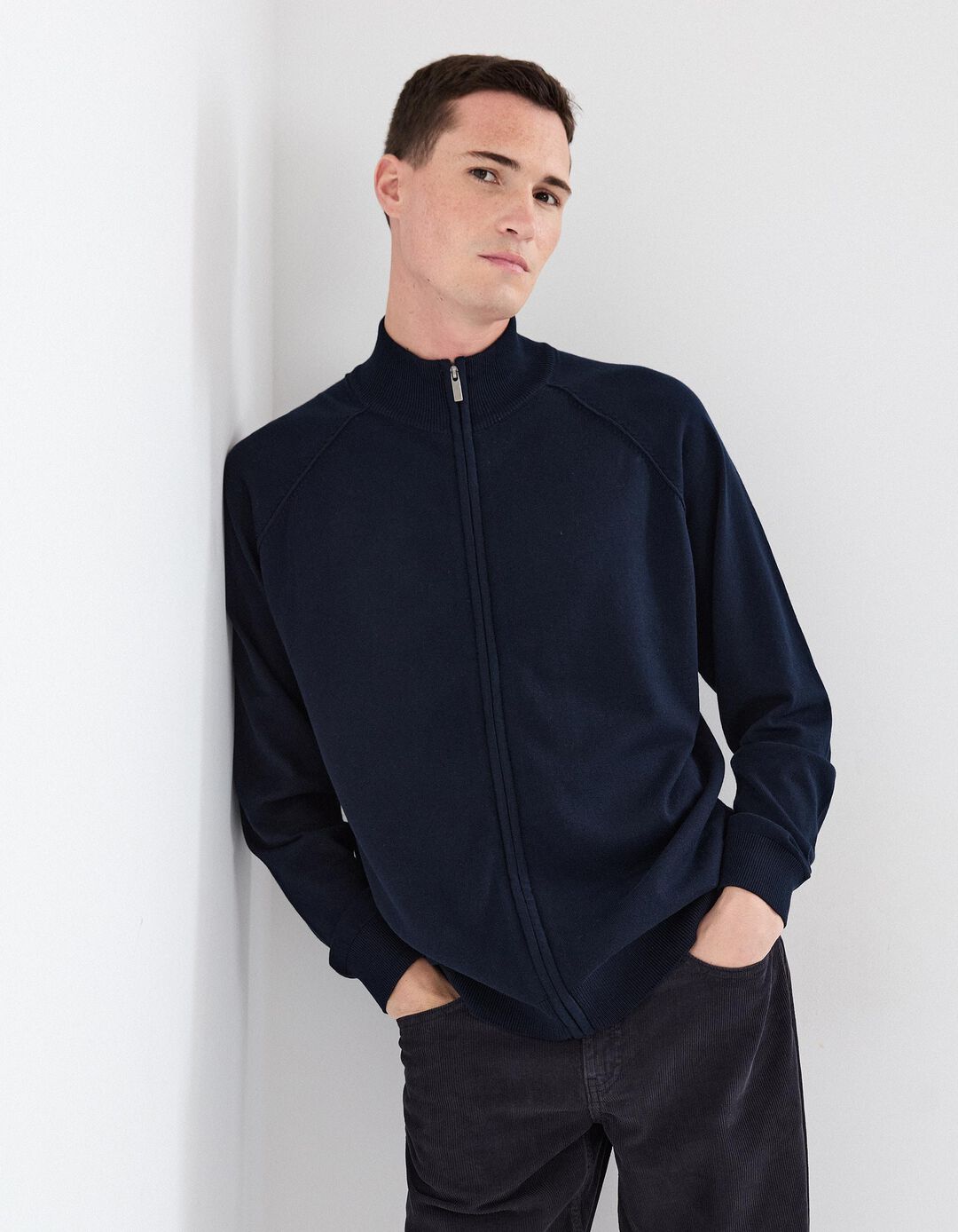 Casaco de Malha, Homem, Azul Escuro