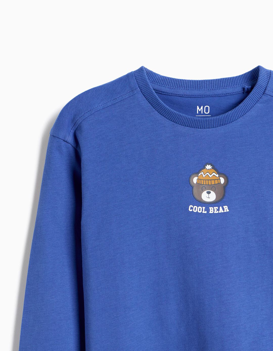 T-shirt Manga Comprida, Menino, Azul