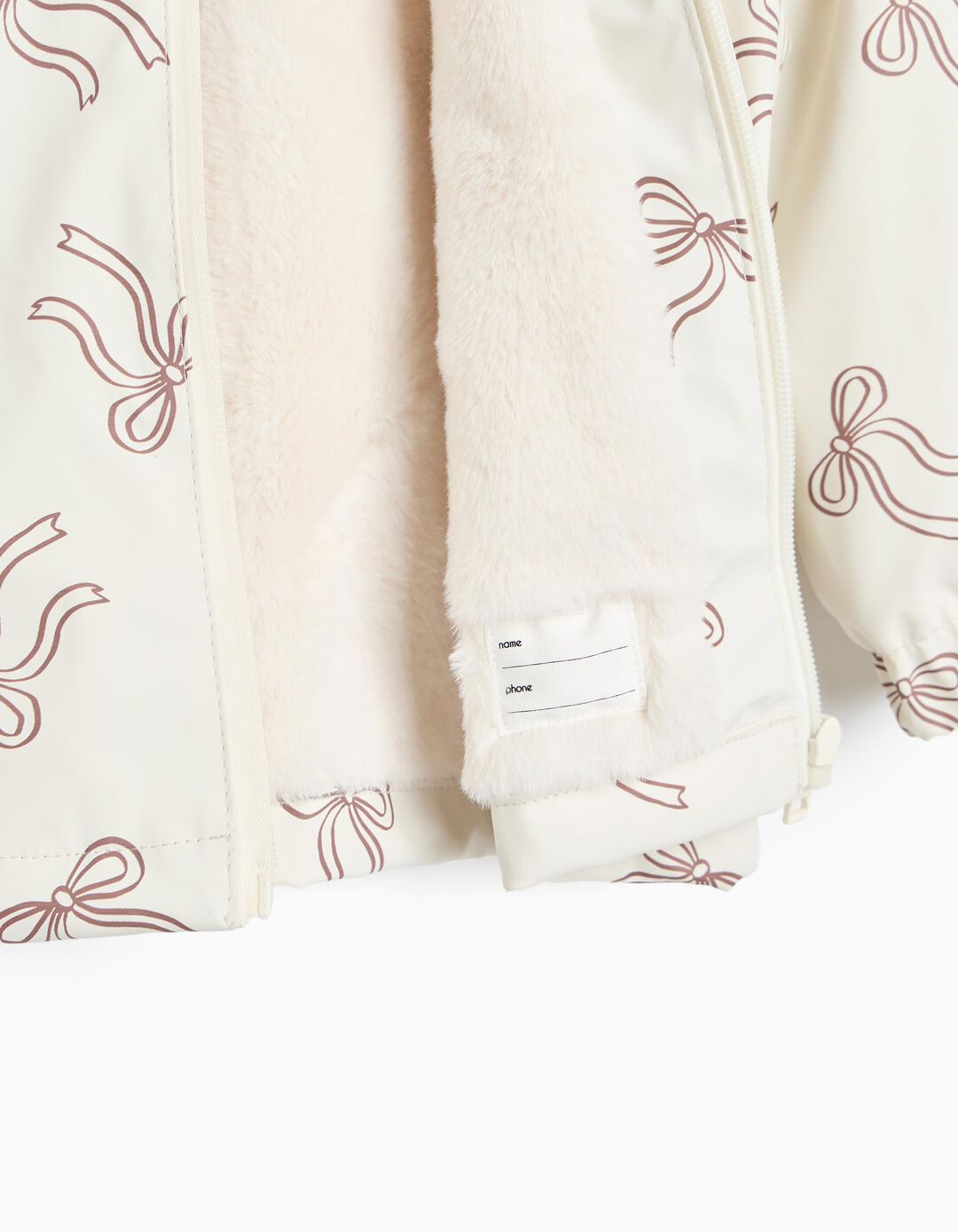 Parka Imperme&aacute;vel Com Capuz, Menina, Branco