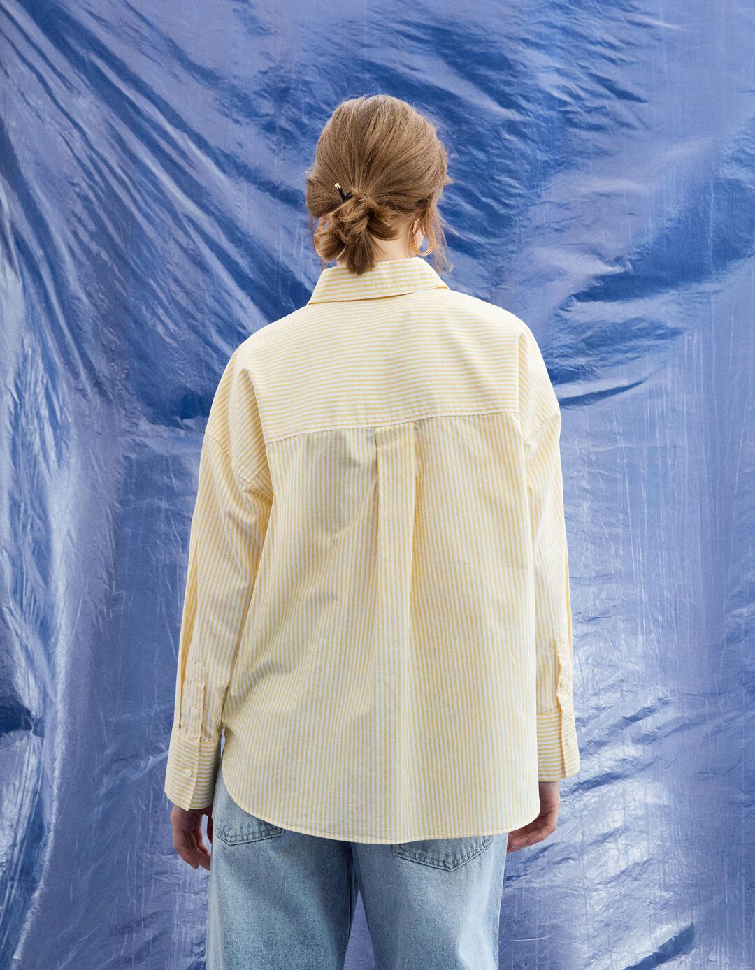 Camisa Oxford, Mulher, Amarelo Claro