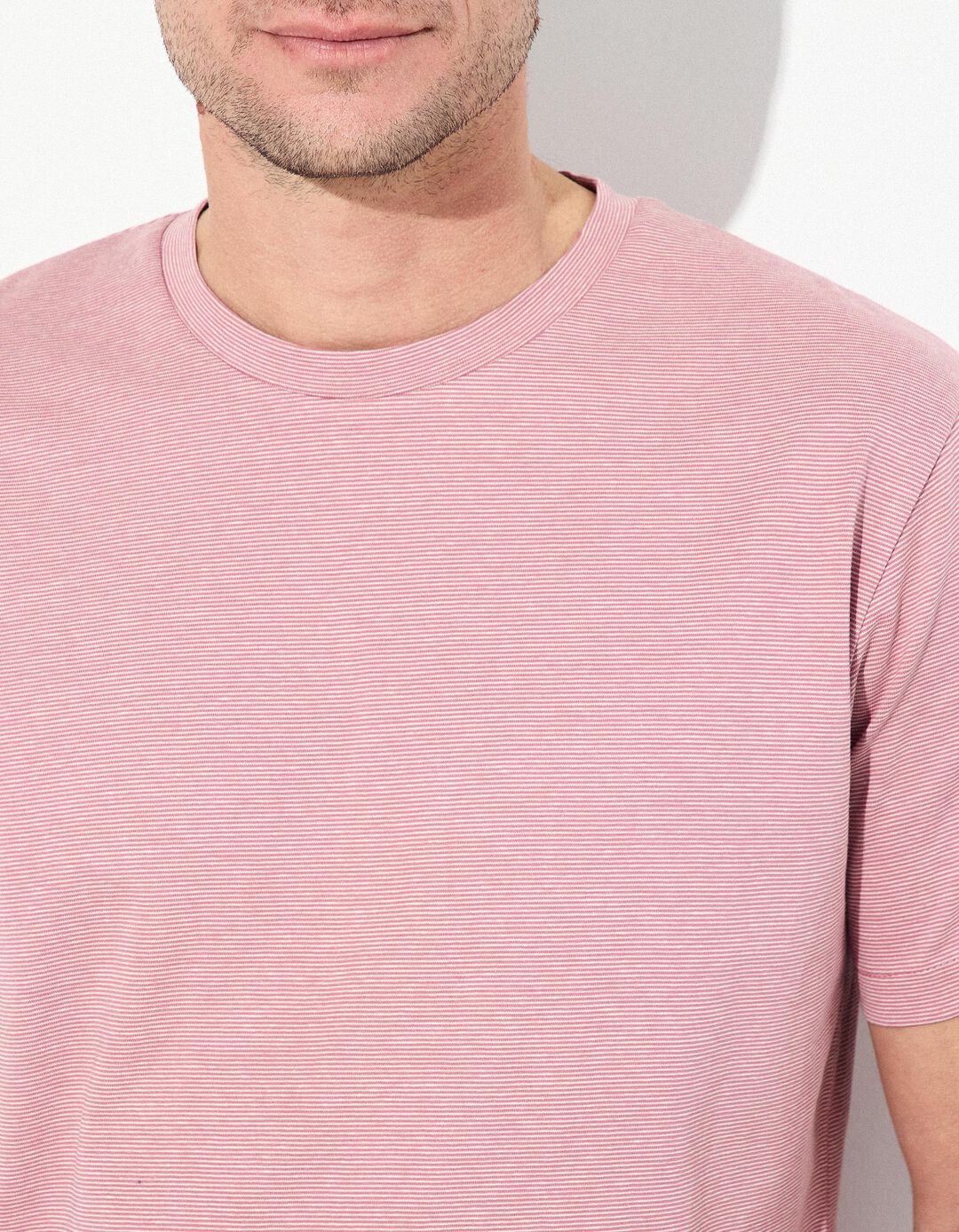 T-shirt Malha Jersey, Homem, Rosa Escuro 