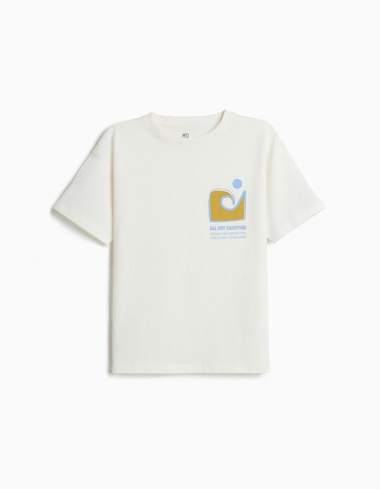 Comprar Online T-shirt Estampada, Menino, Branco