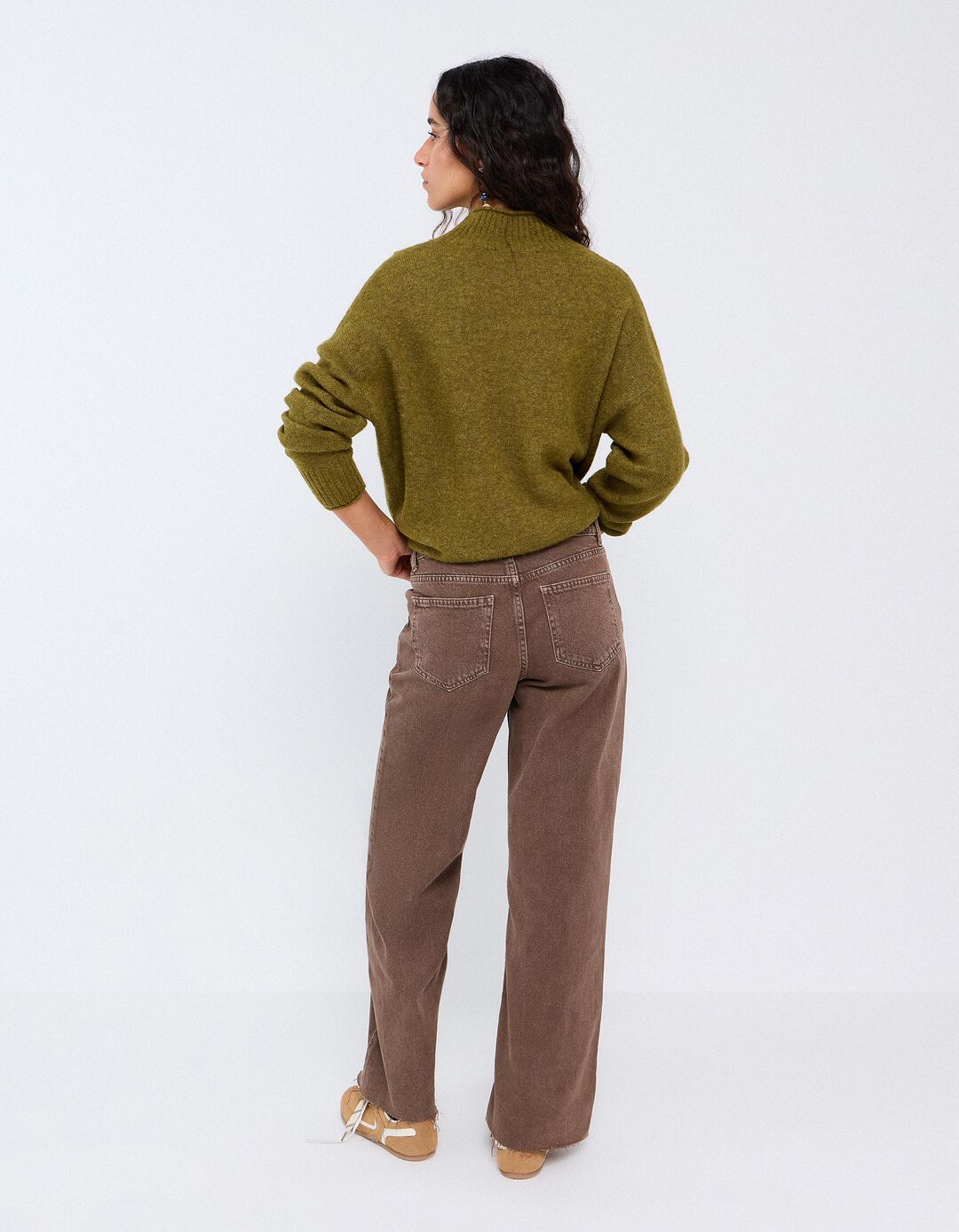 Cal&ccedil;as De Ganga Wide Leg, Mulher, Castanho