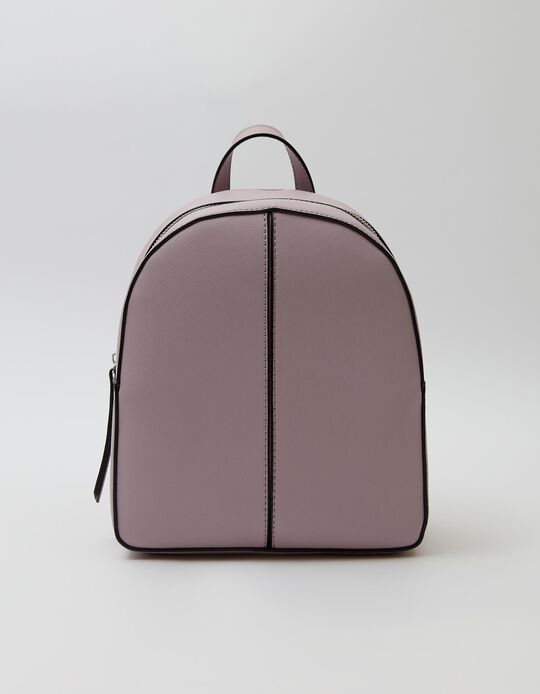 Backpack in Synthetic Leather, Women, Light Purple