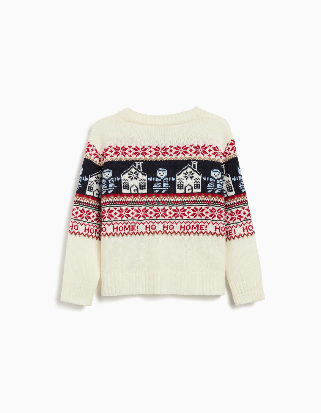 Camisola Natal de Malha, Menina, Branco