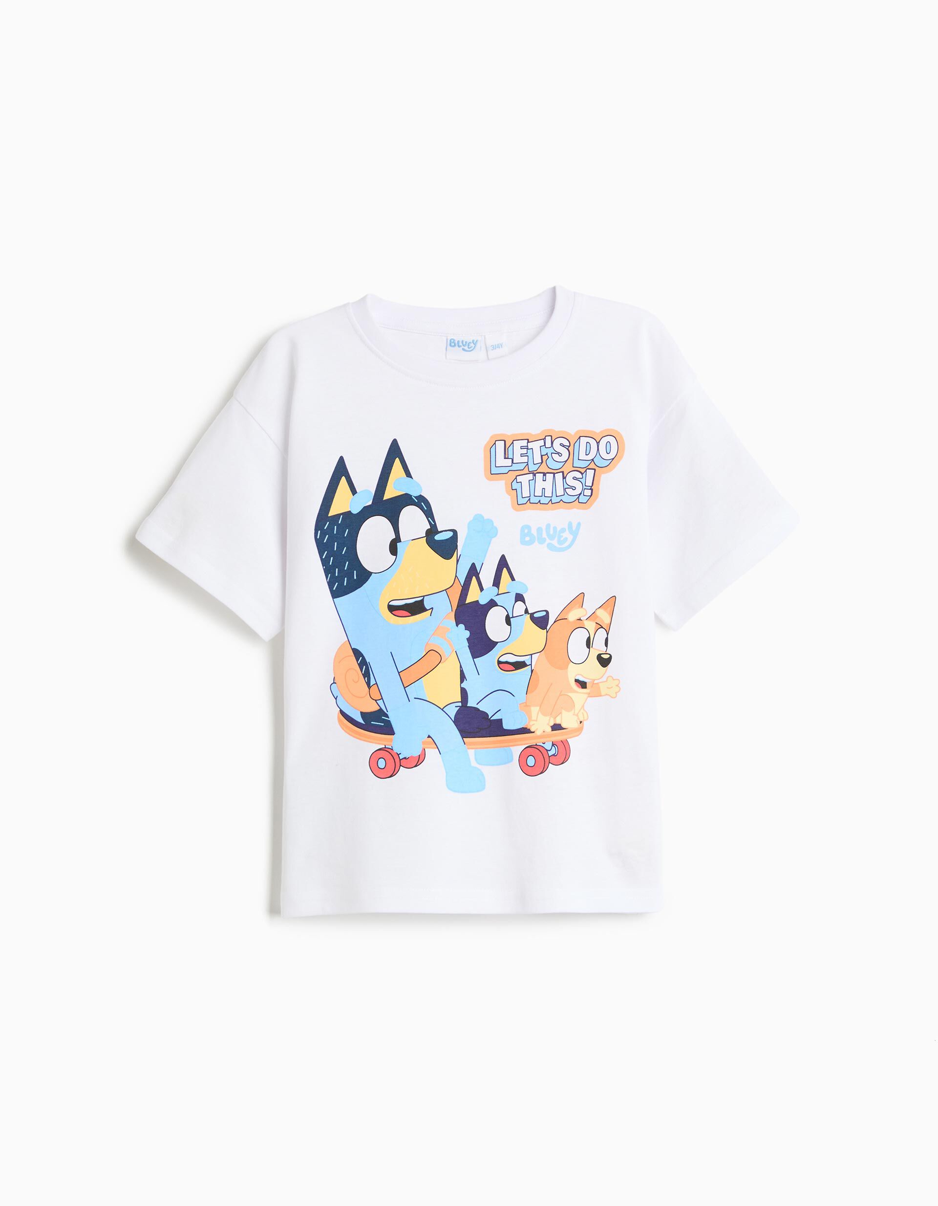 Comprar Online T-shirt Estampada 'Bluey', Menino, Branco