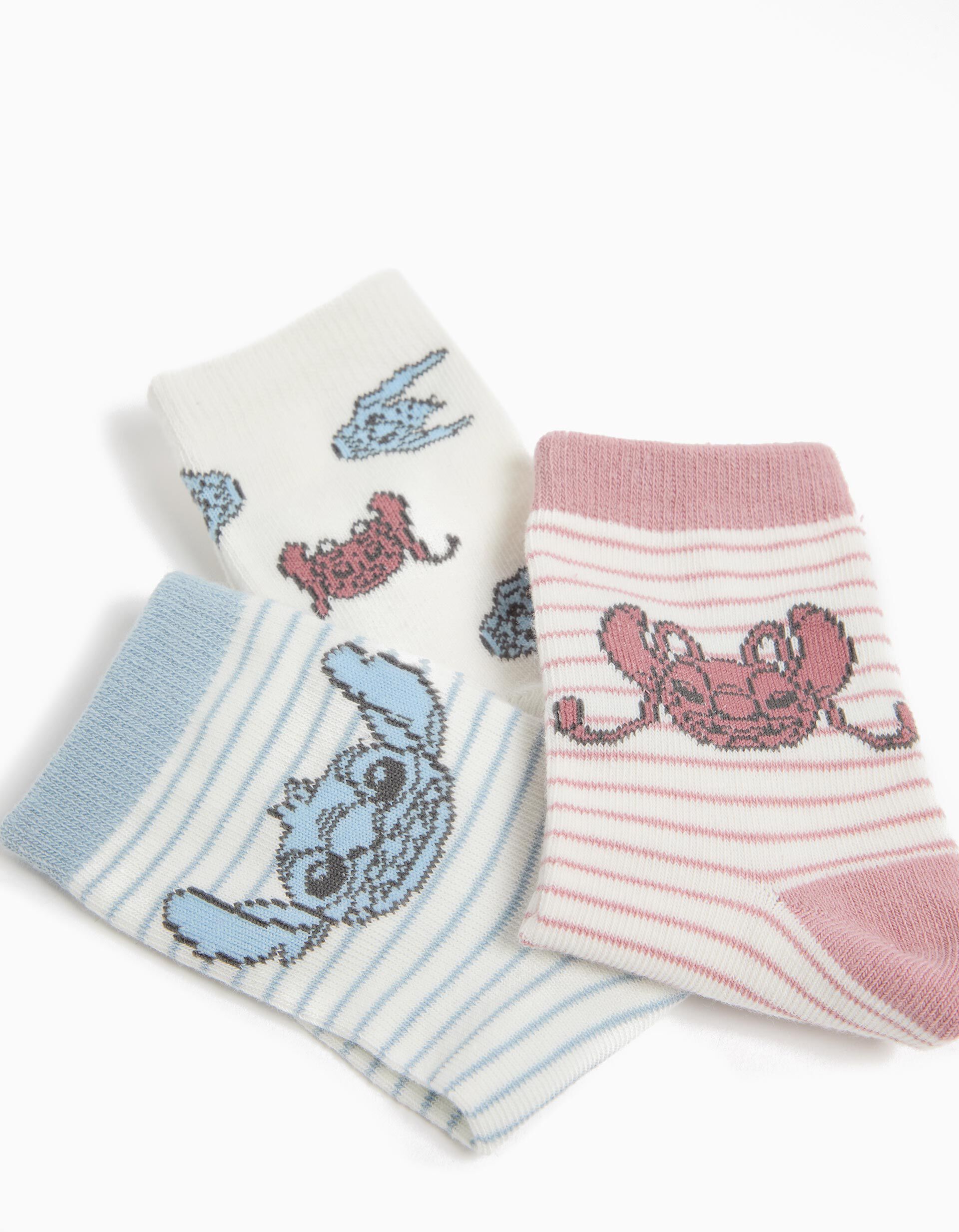 Comprar Online Pack 3 Pares de Meias 'Lilo e Stitch', Menina, Multicor 