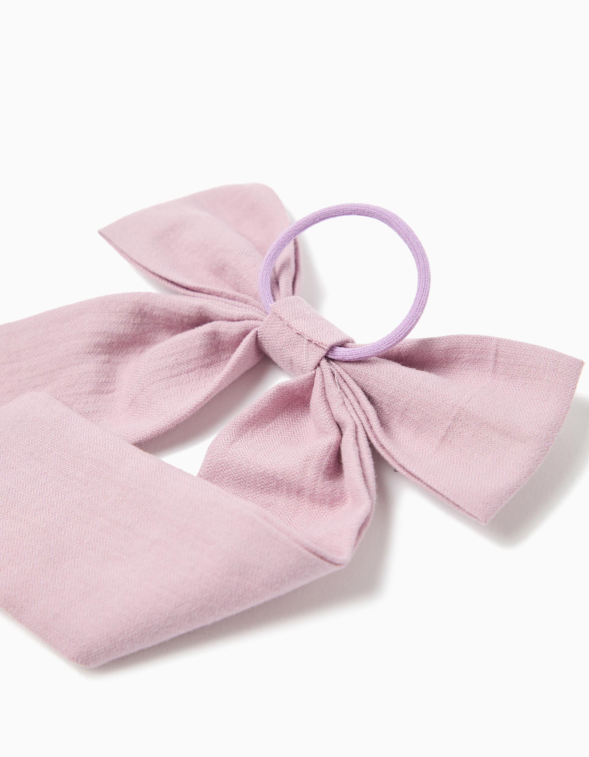 Comprar Online El&aacute;stico de Cabelo com La&ccedil;o, Menina, Lil&aacute;s Escuro