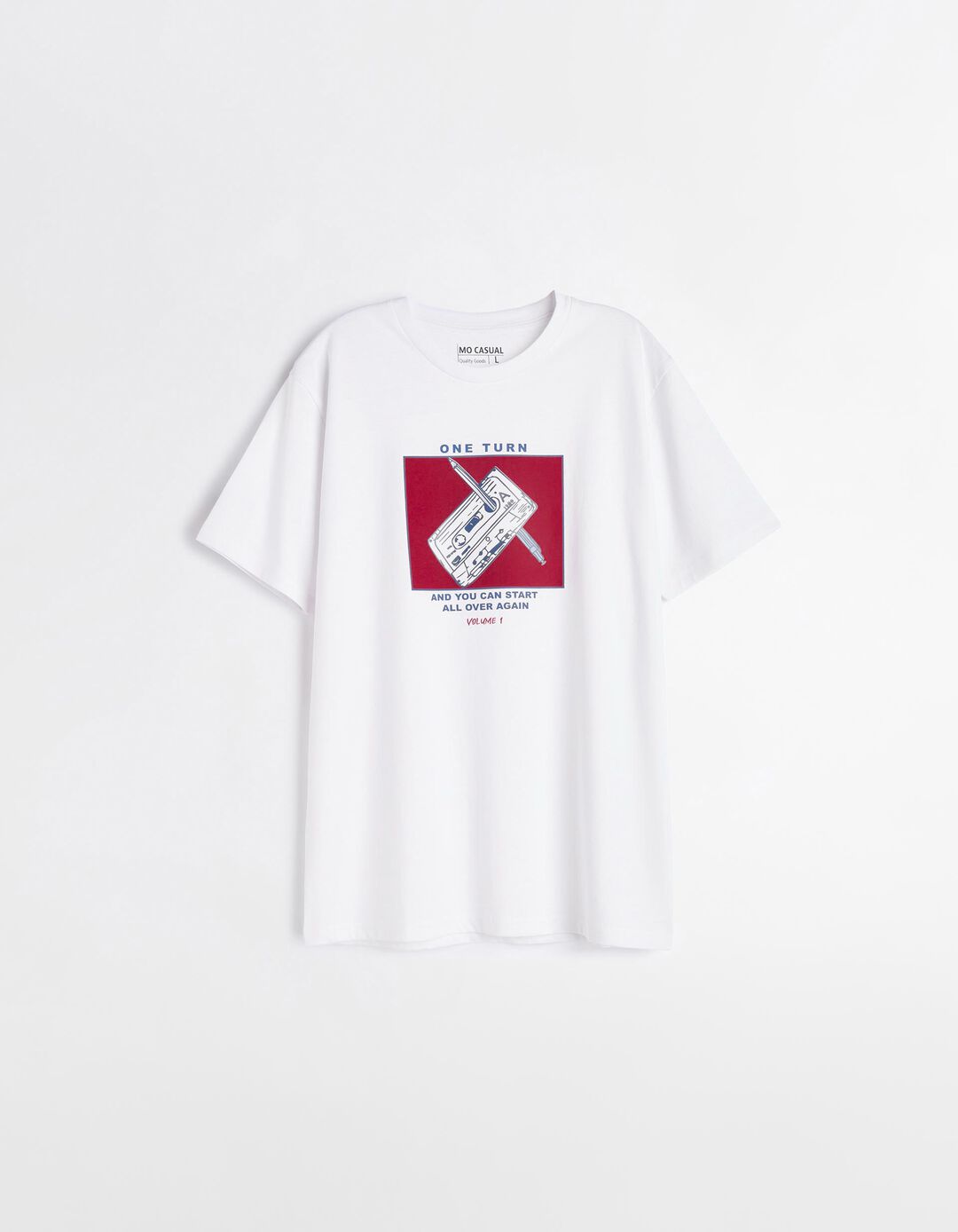 T-shirt Jersey Estampado, Homem, Branco