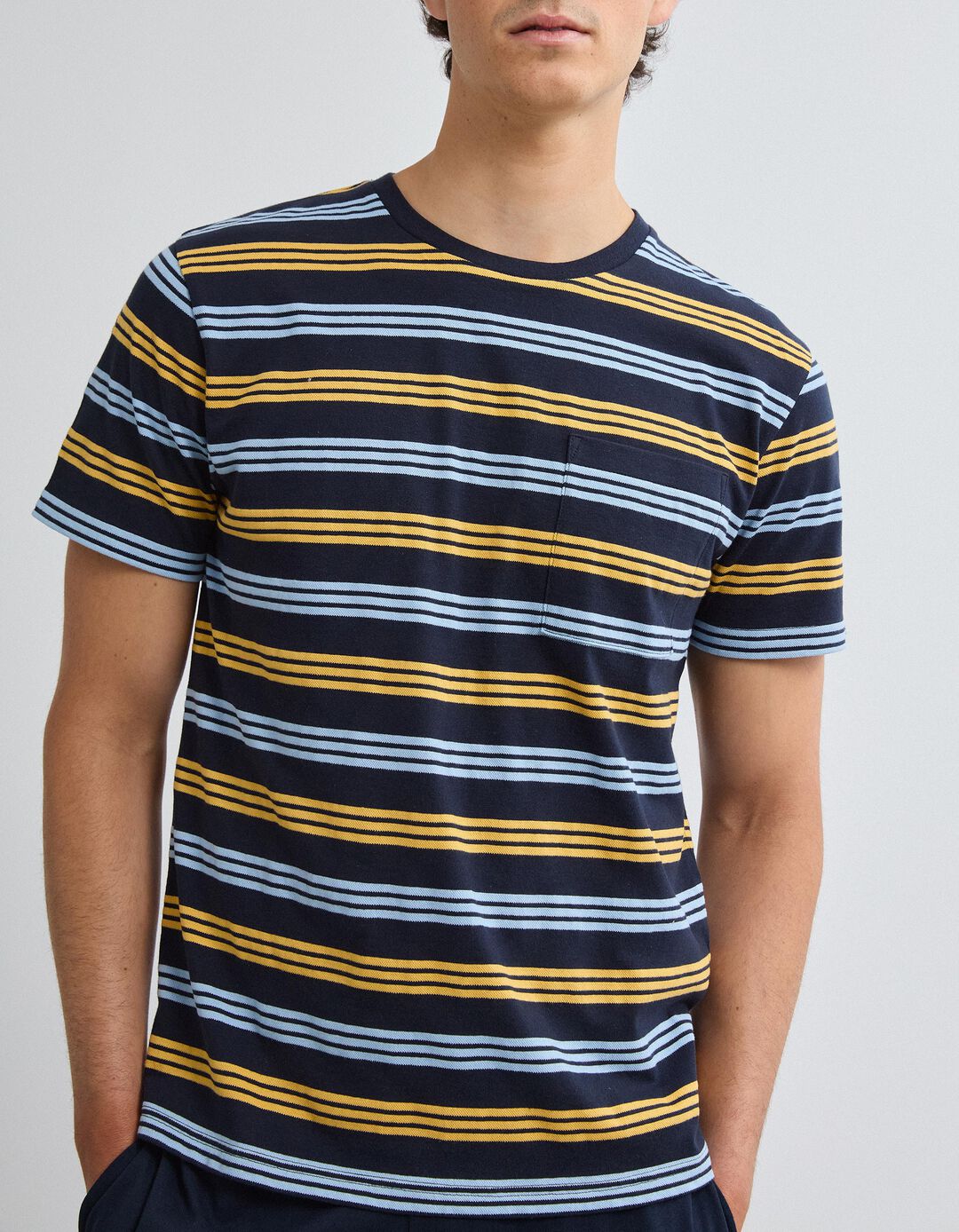 Pijama Riscas, Homem, Azul Escuro
