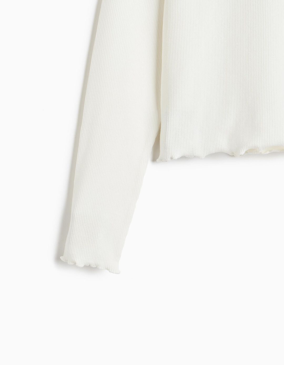 Camisola Cropped, Menina, Branco