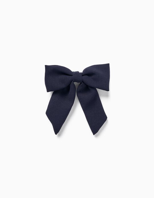 Comprar Online Fabric Hair Clip with Bow for Girls, Dark Blue