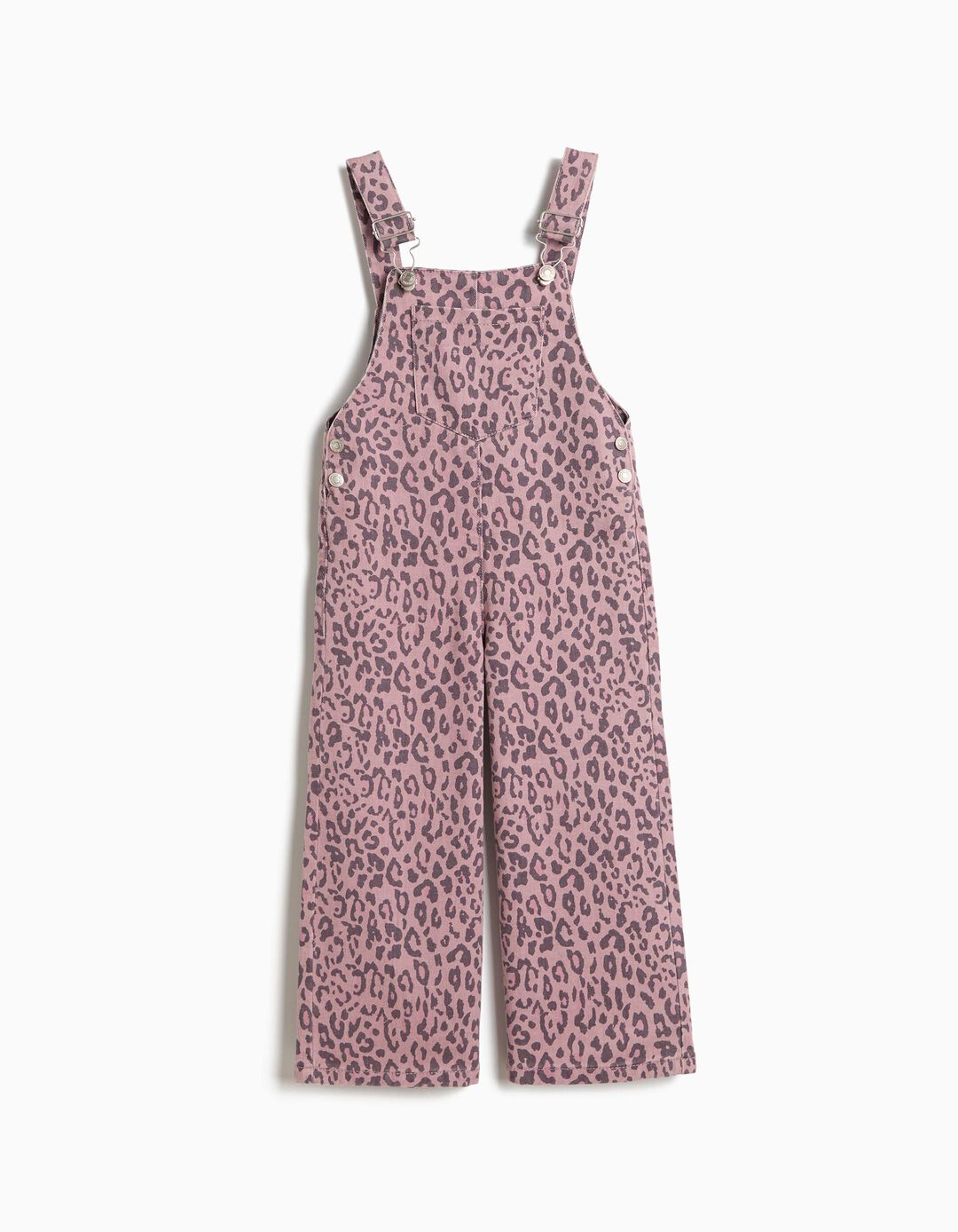 Jardineiras Animal Print, Menina, Rosa