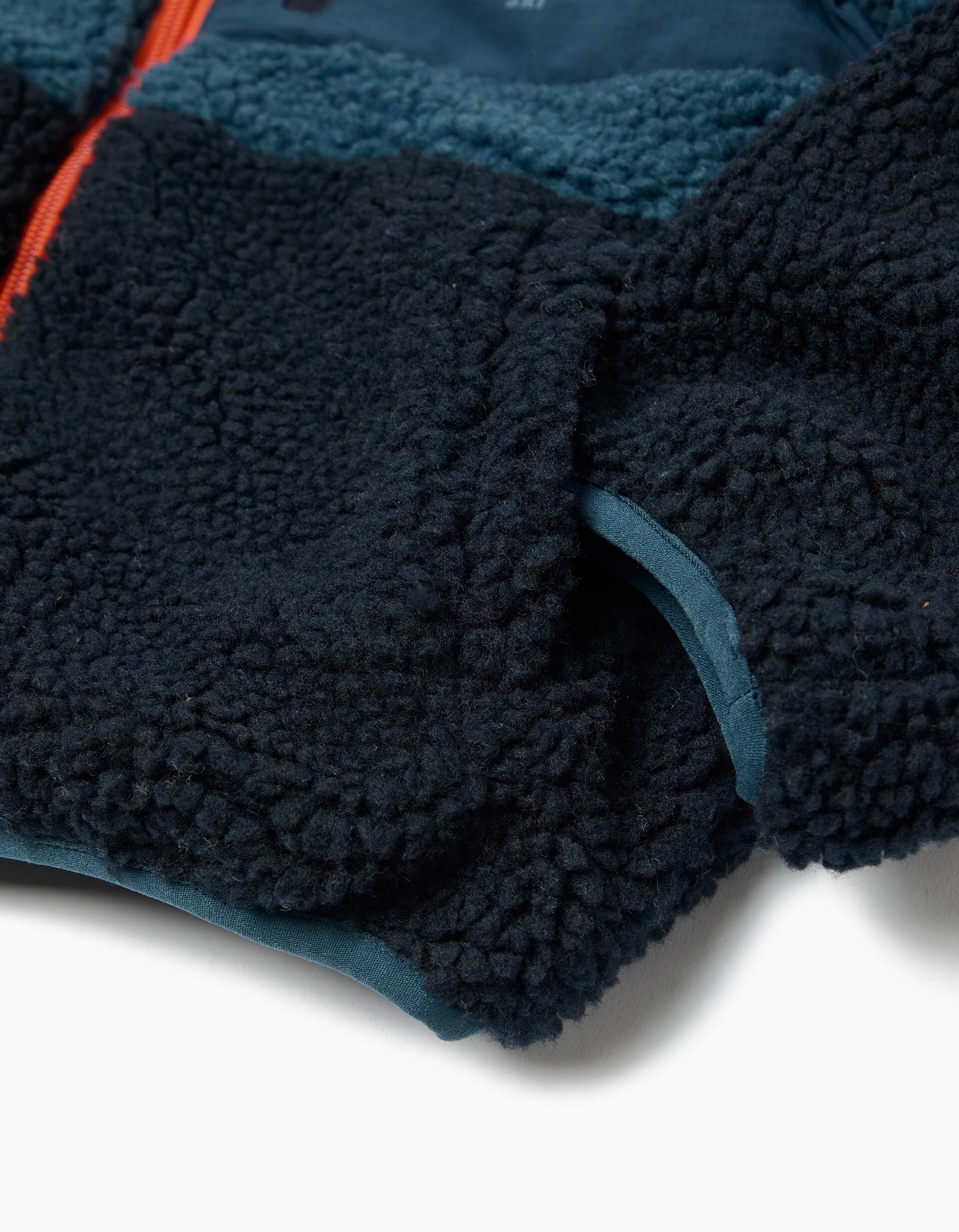 Comprar Online Casaco de Sherpa, Menino, Azul Escuro