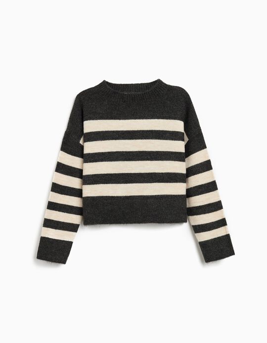 Comprar Online Camisola de Malha, Menina, Cinzento Escuro