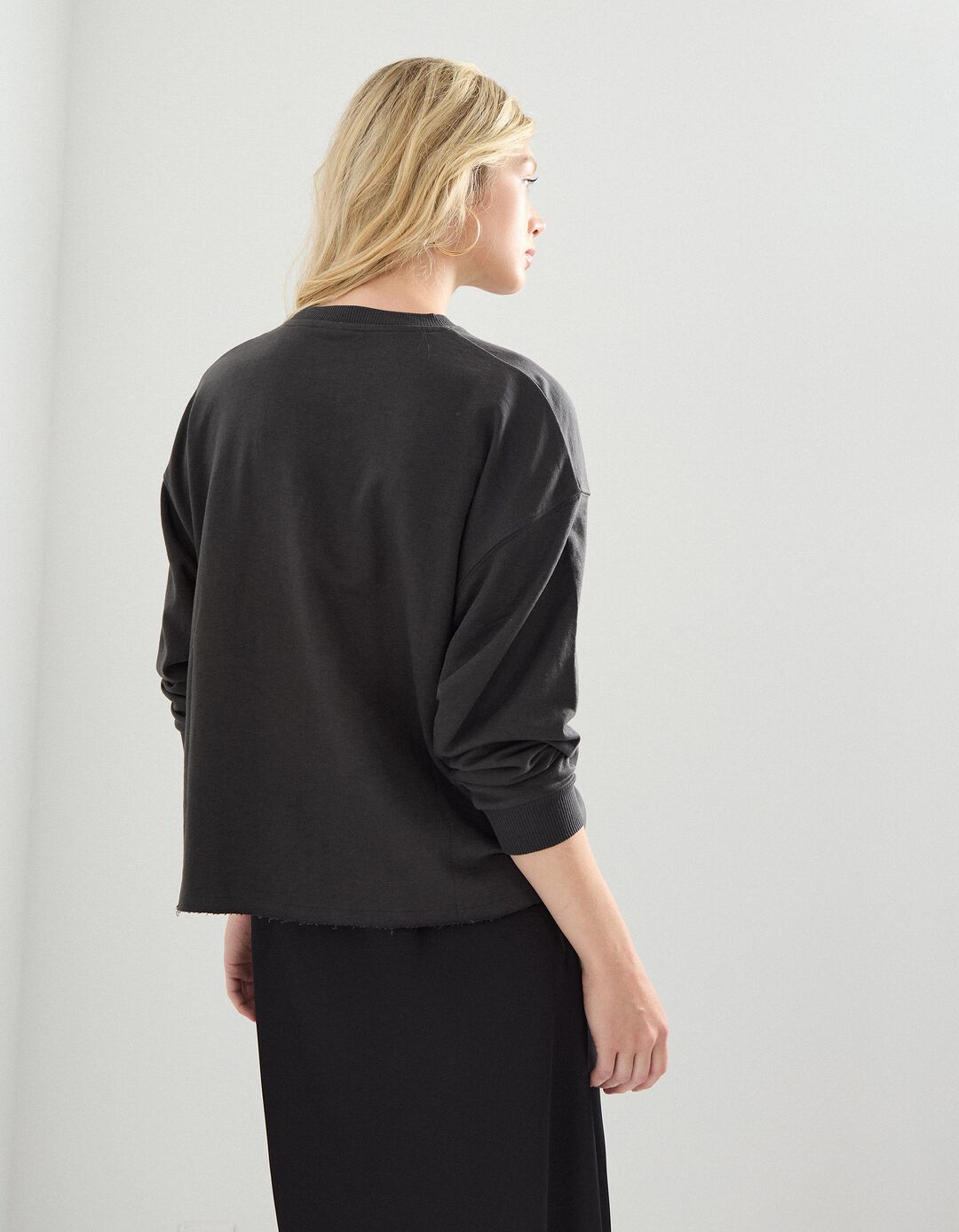 Sweatshirt 'Snoppy', Mulher, Cinzento Escuro