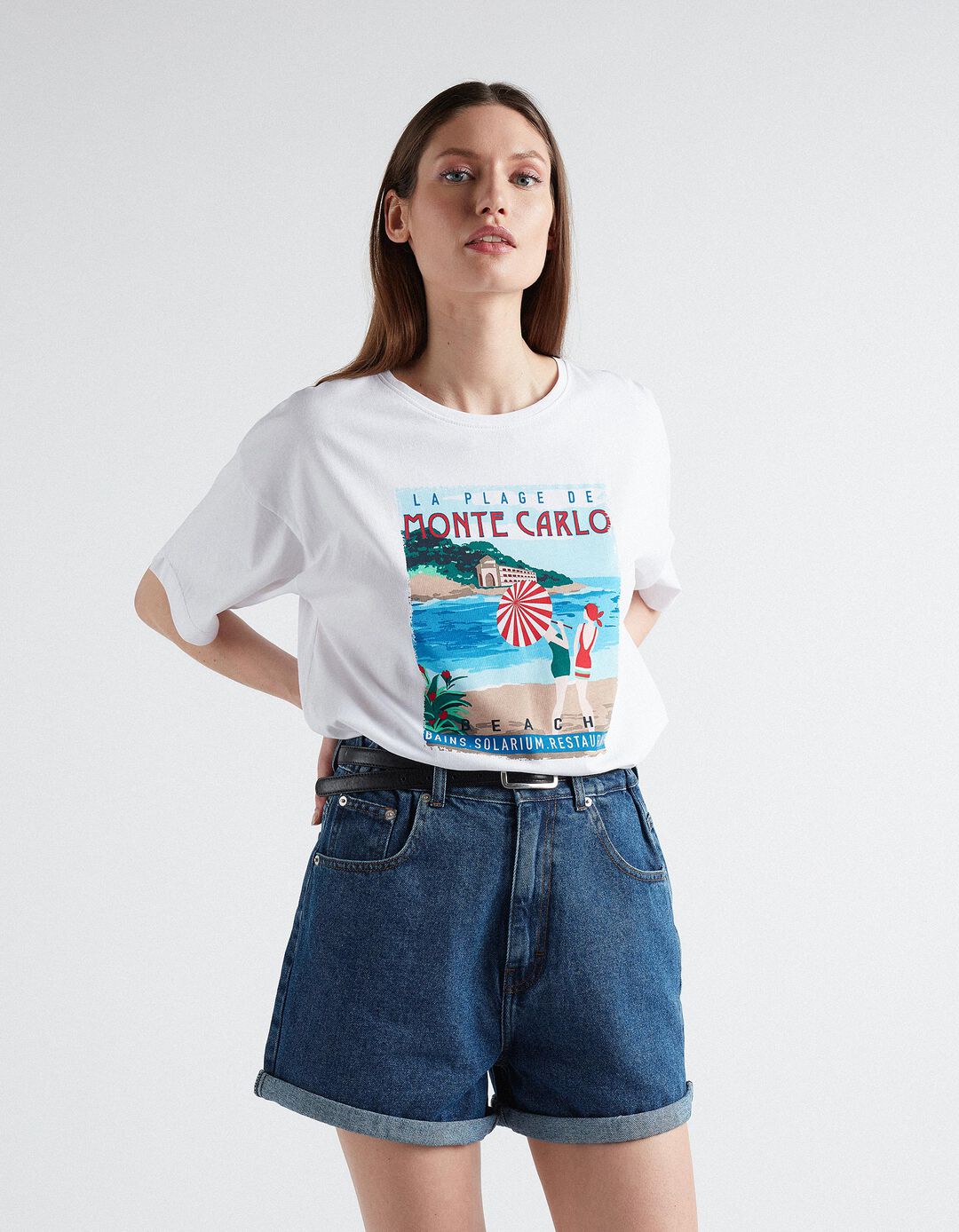 Printed T-shirt, Women, White