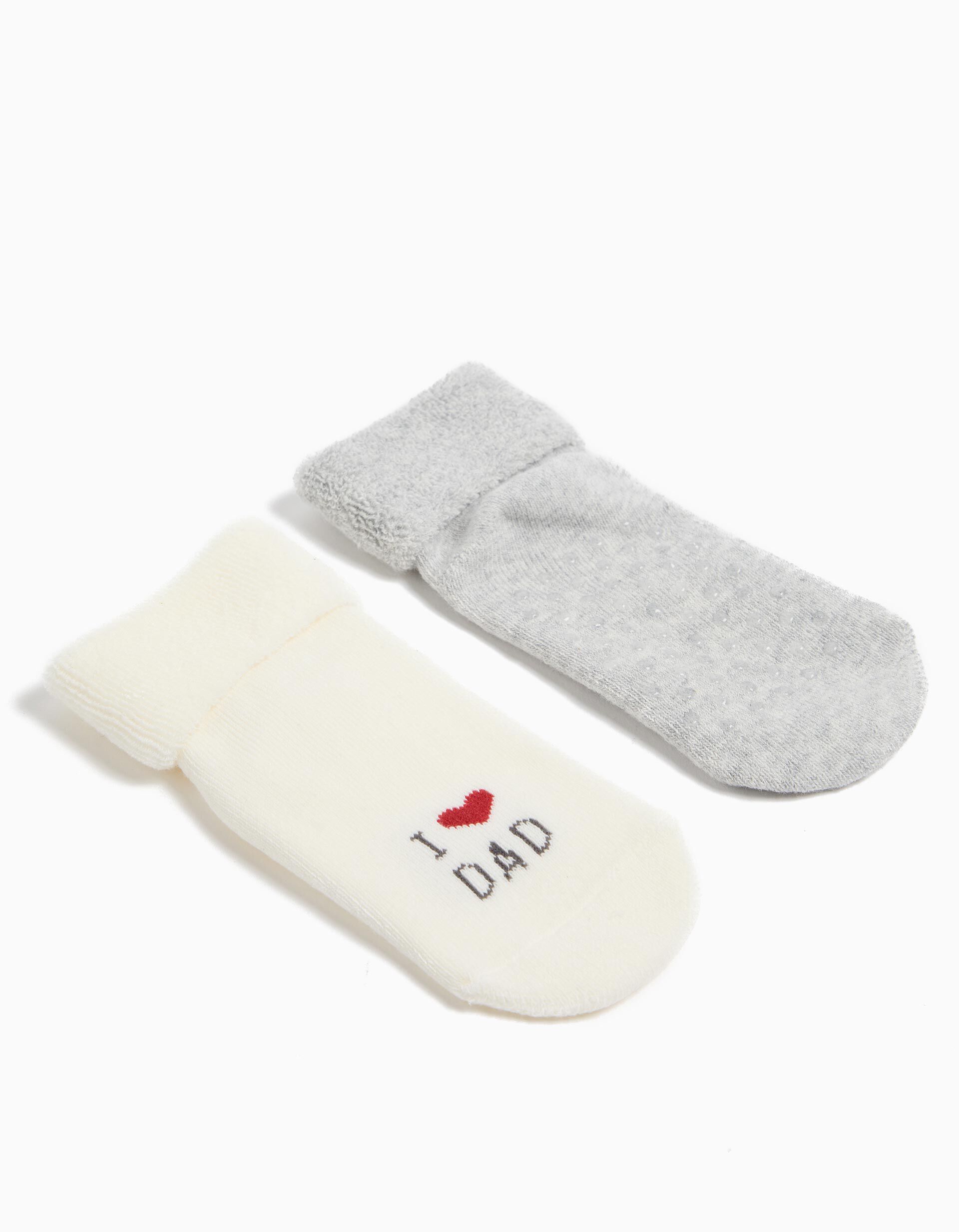 Comprar Online Pack 2 Pares de Meias Antiderrapantes, Beb&eacute;, Multicor