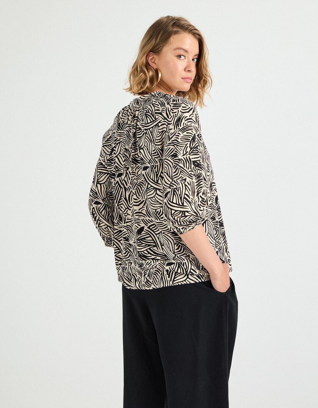 Blusa Viscose, Mulher, Bege Claro