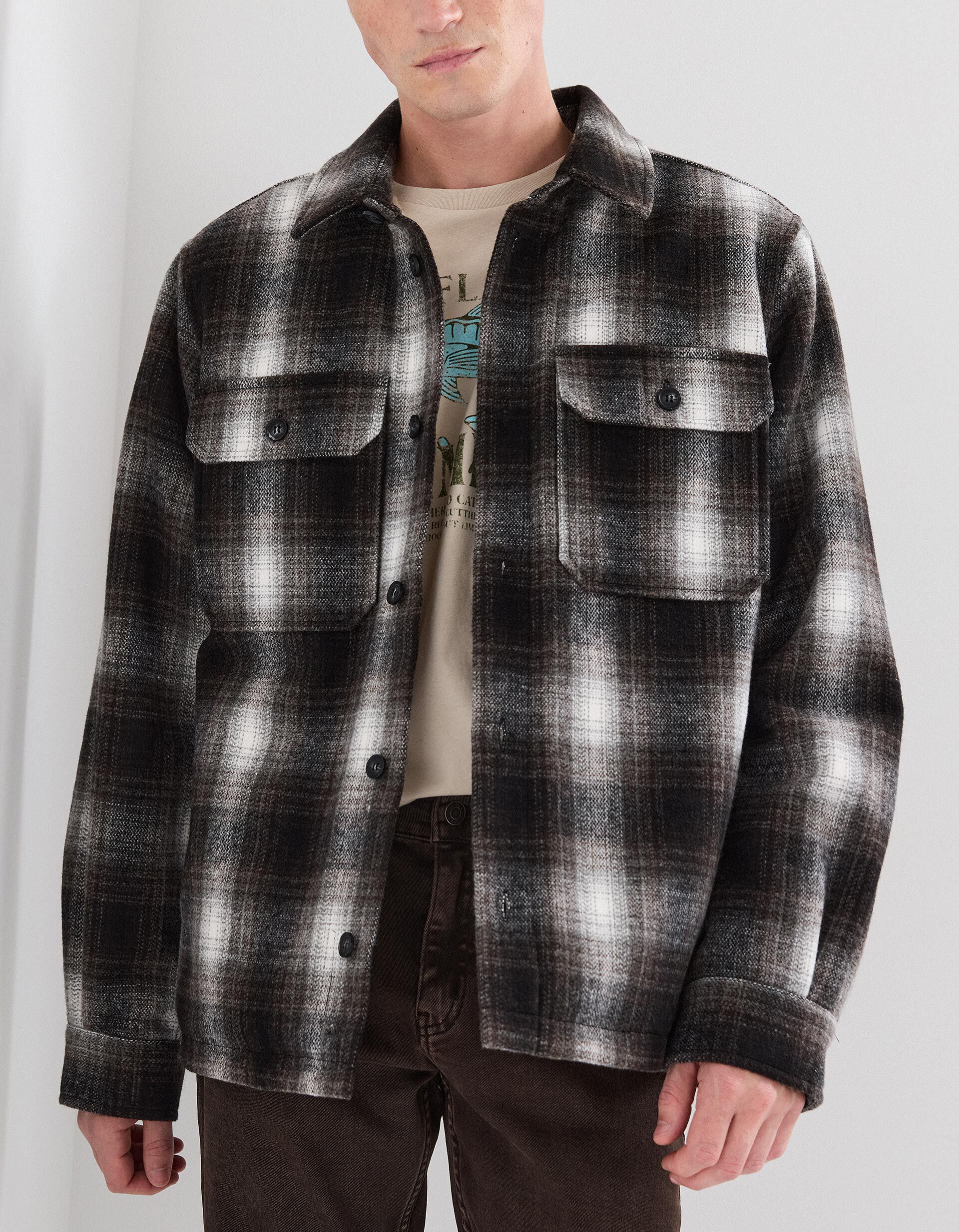 Comprar Online Sobrecamisa, Homem, Cinzento Escuro