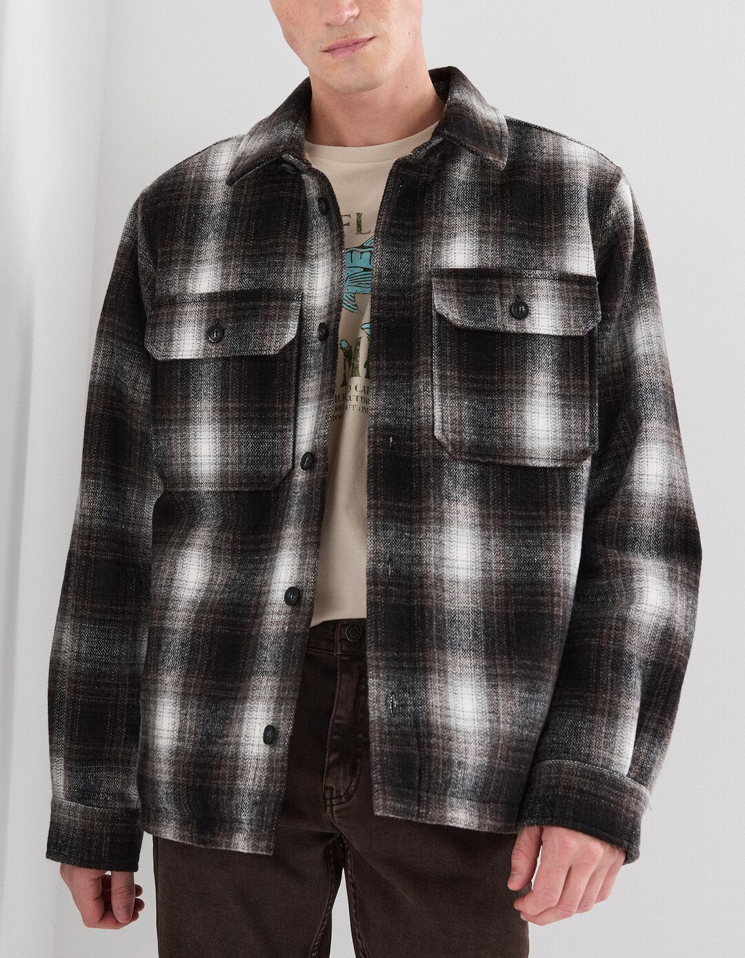 Sobrecamisa, Homem, Cinzento Escuro