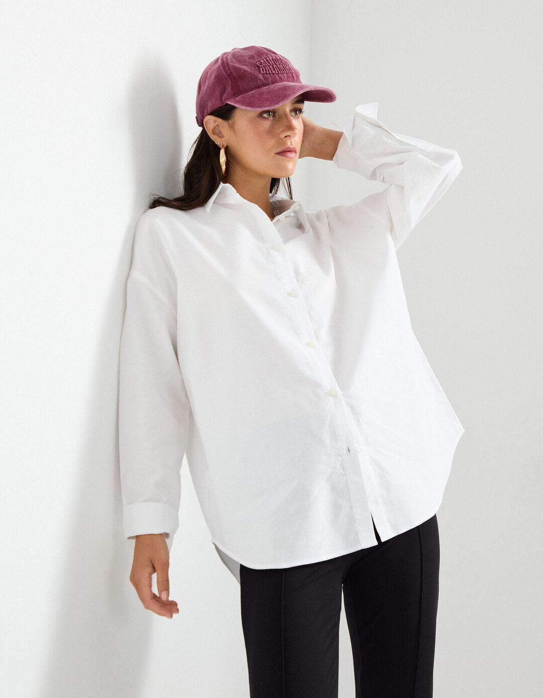 Camisa Oxford, Mulher, Branco