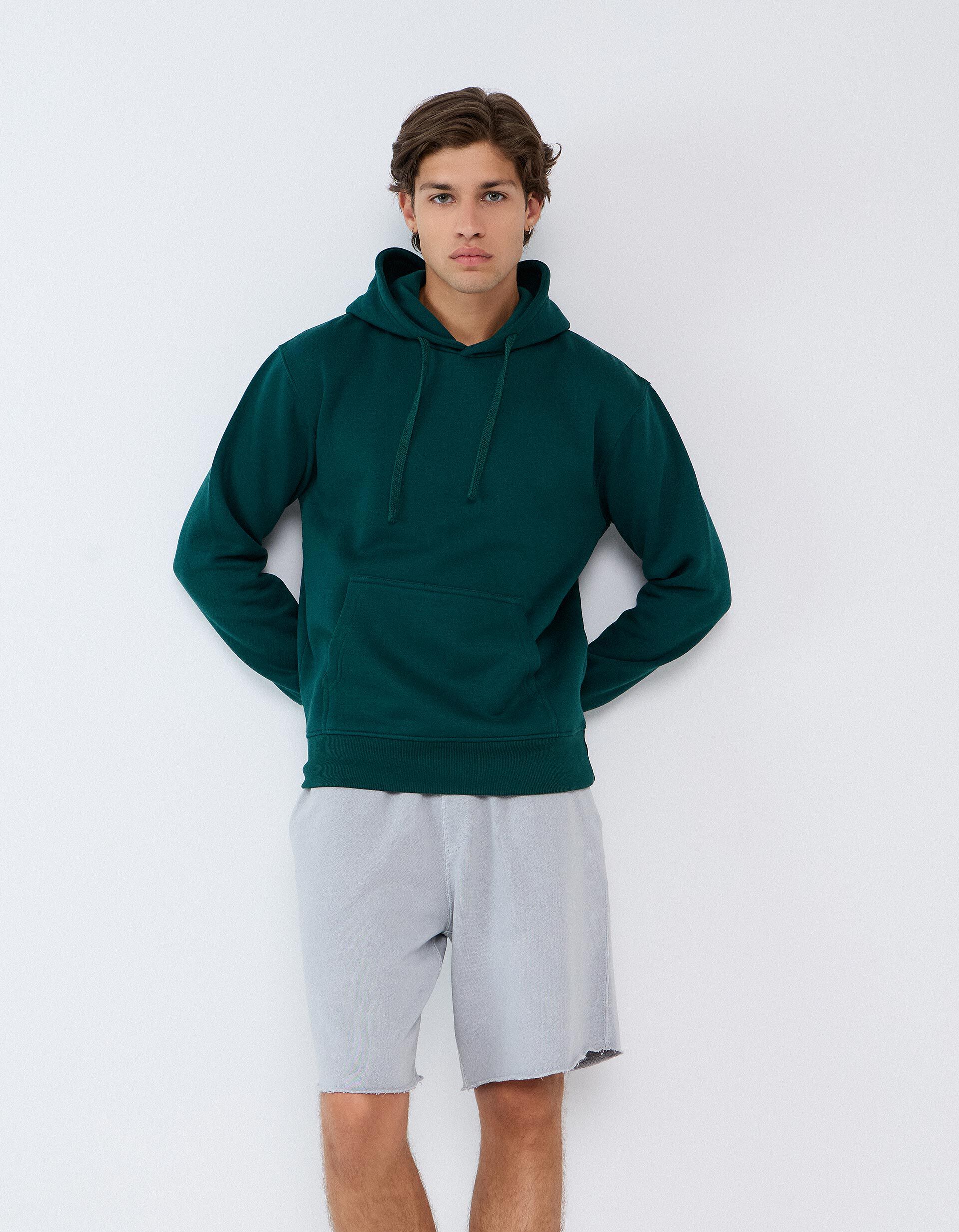 Comprar Online Sweatshirt Com Capuz, Homem, Verde Escuro