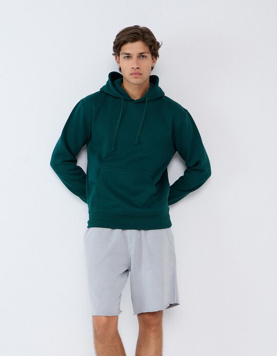 Comprar Online Sweatshirt Com Capuz, Homem, Verde Escuro
