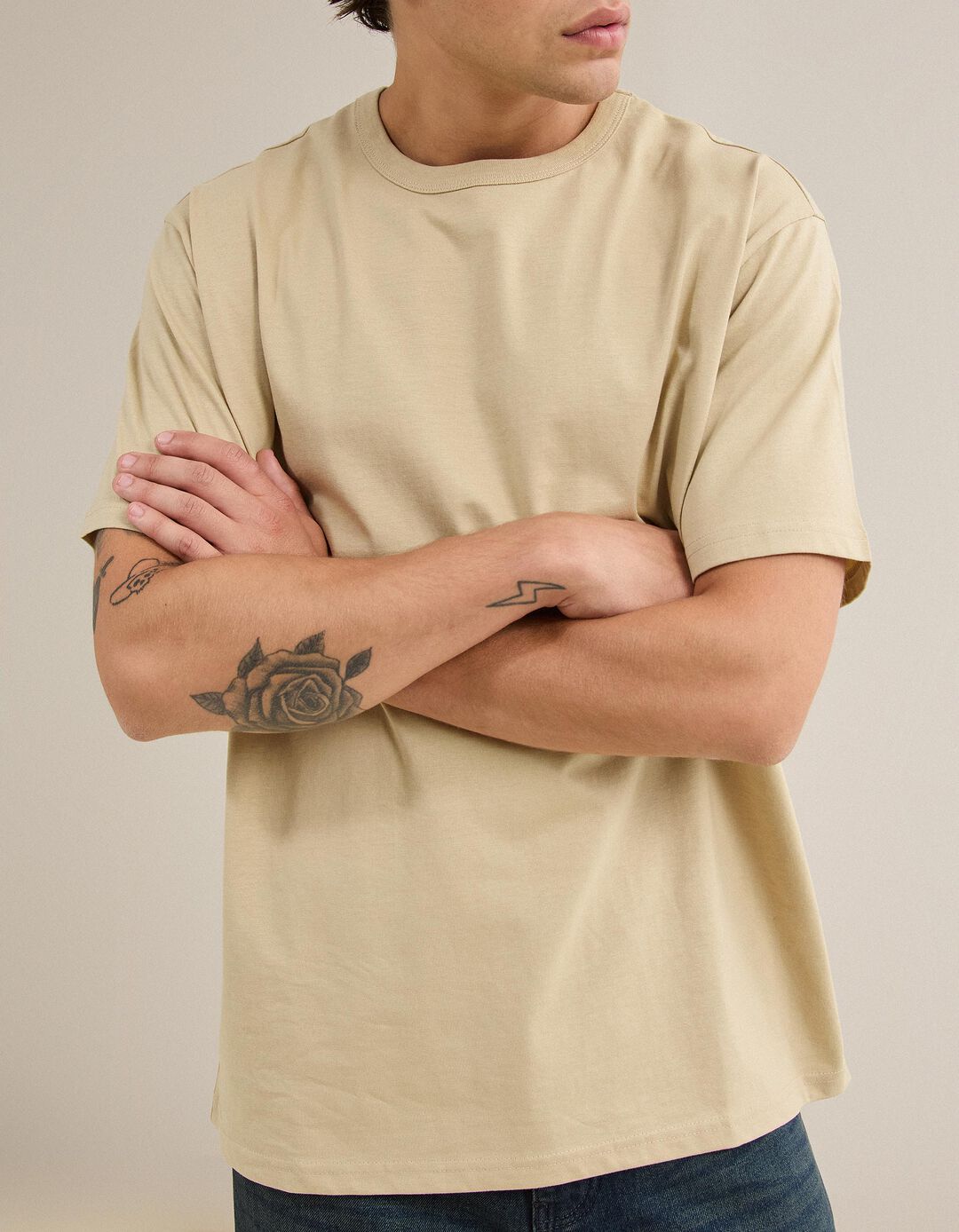 T-shirt Jersey, Homem, Amarelo Claro