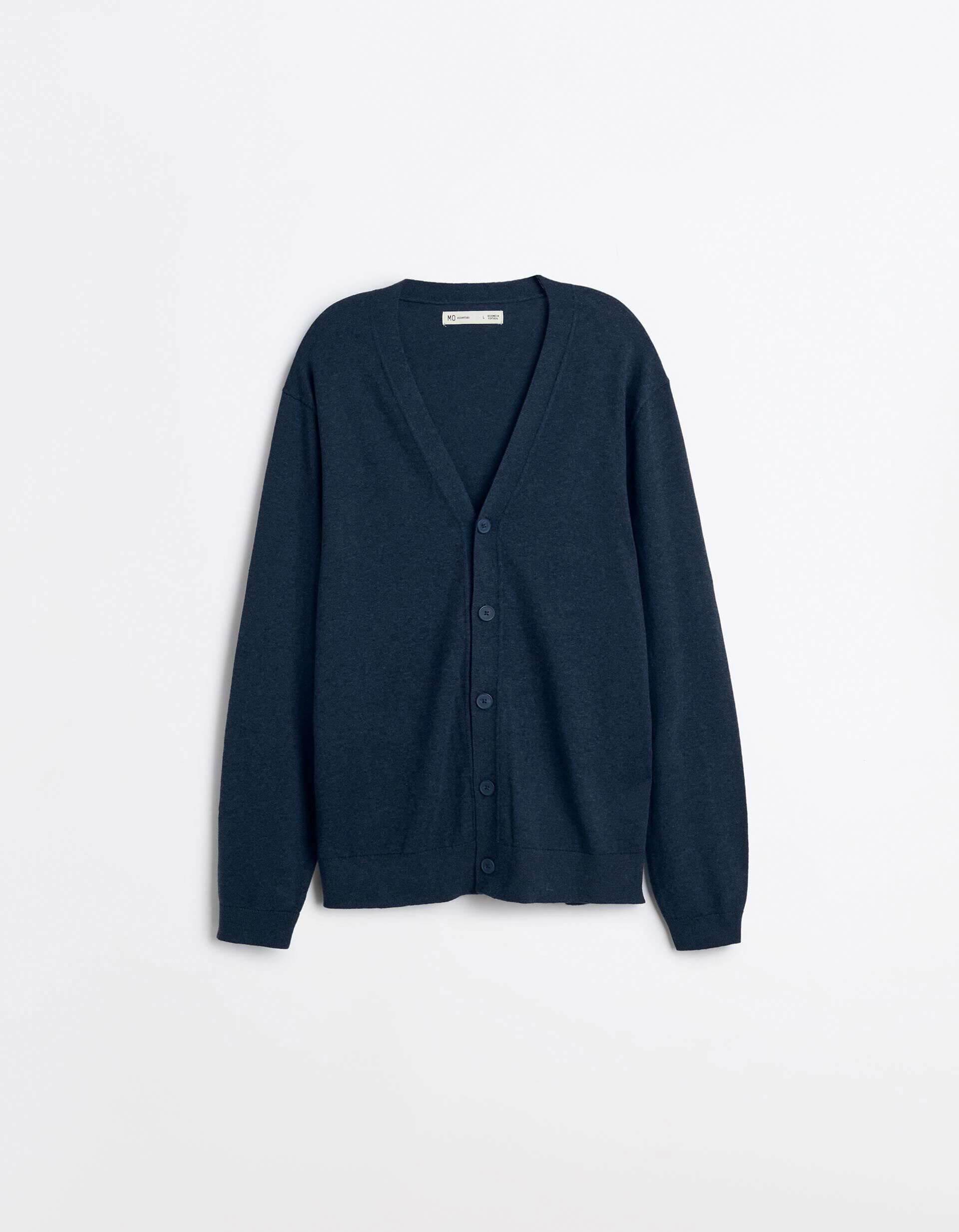 Comprar Online Casaco De Malha Com Caxemira, Homem, Azul Escuro
