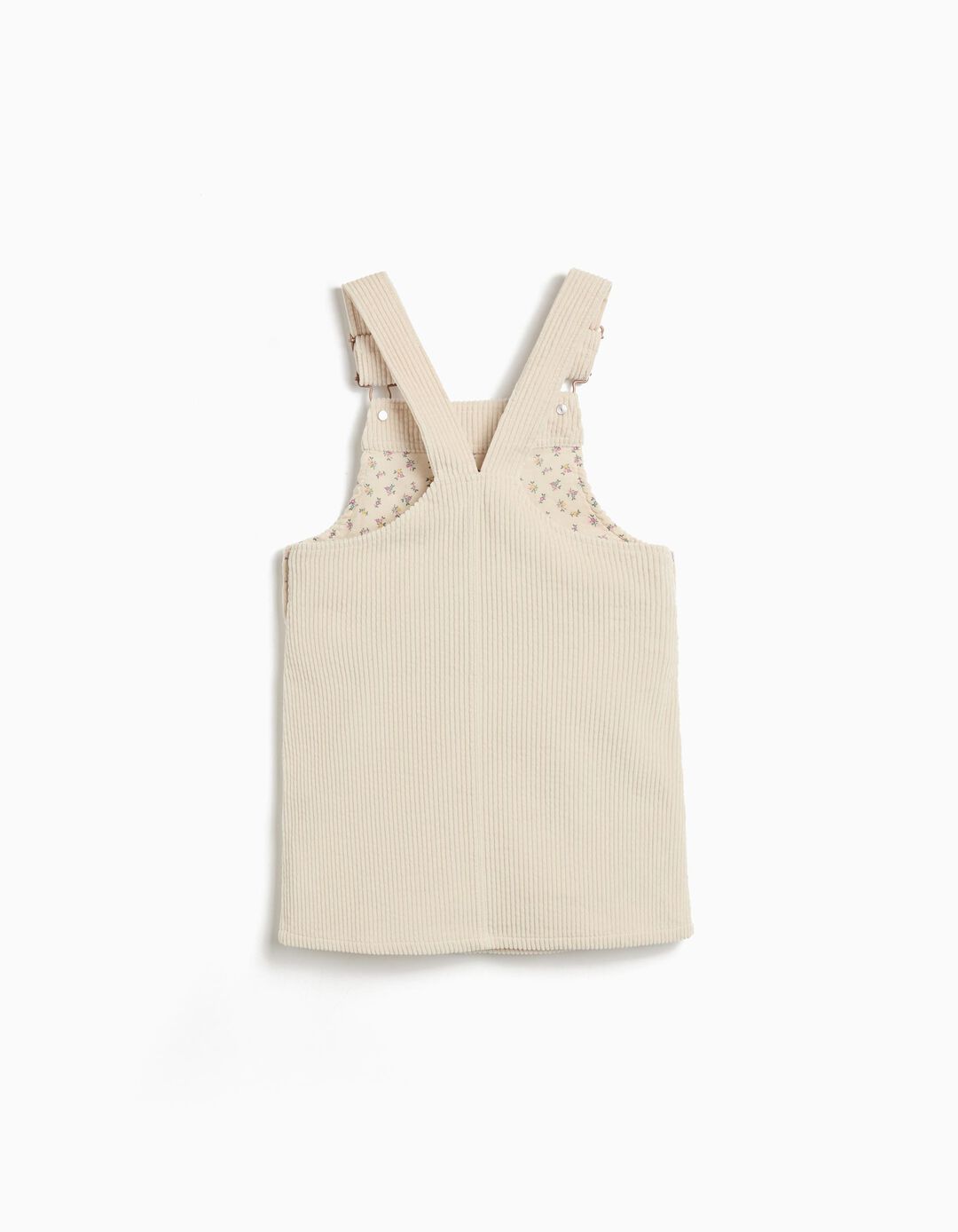 Jardineira de Bombazine, Menina, Bege Claro 