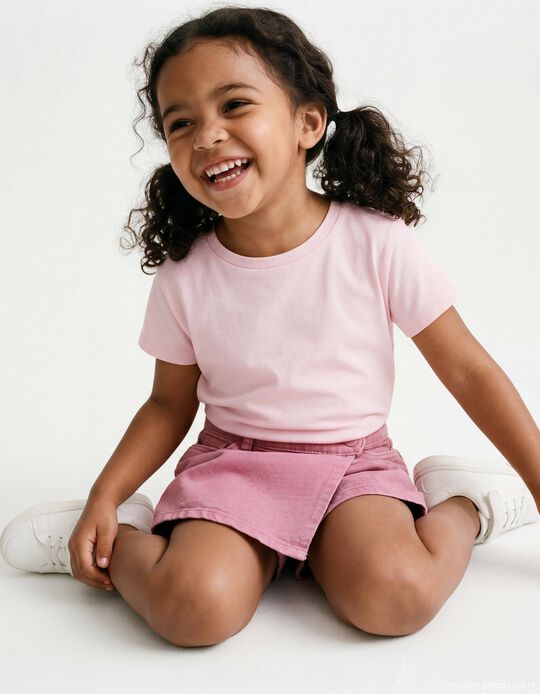 Comprar Online T-shirt Manga Curta, Menina, Rosa Claro