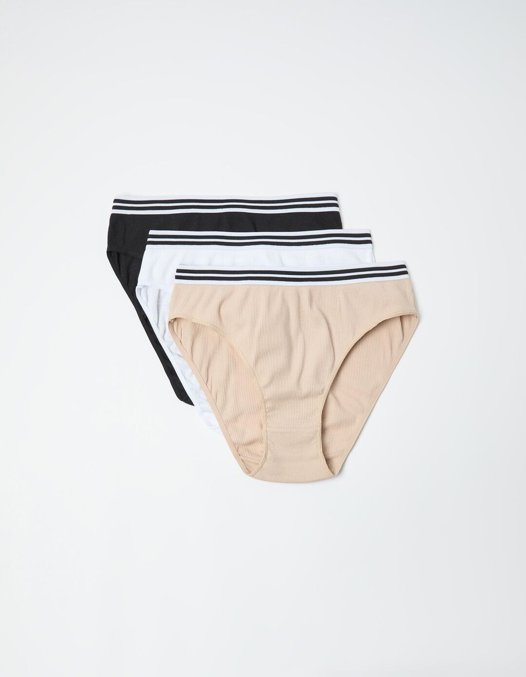 Pack 3 Cuecas Caneladas, Mulher, Multicor