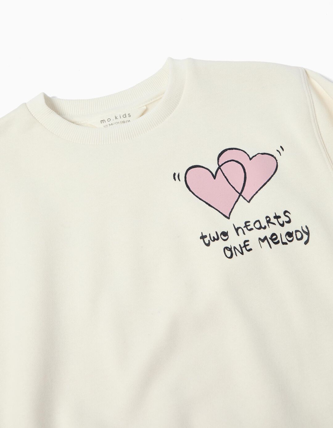 Sweatshirt de Felpa, Menina, Branco