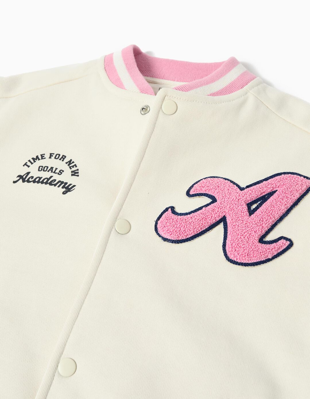 Casaco Bomber, Menina, Branco
