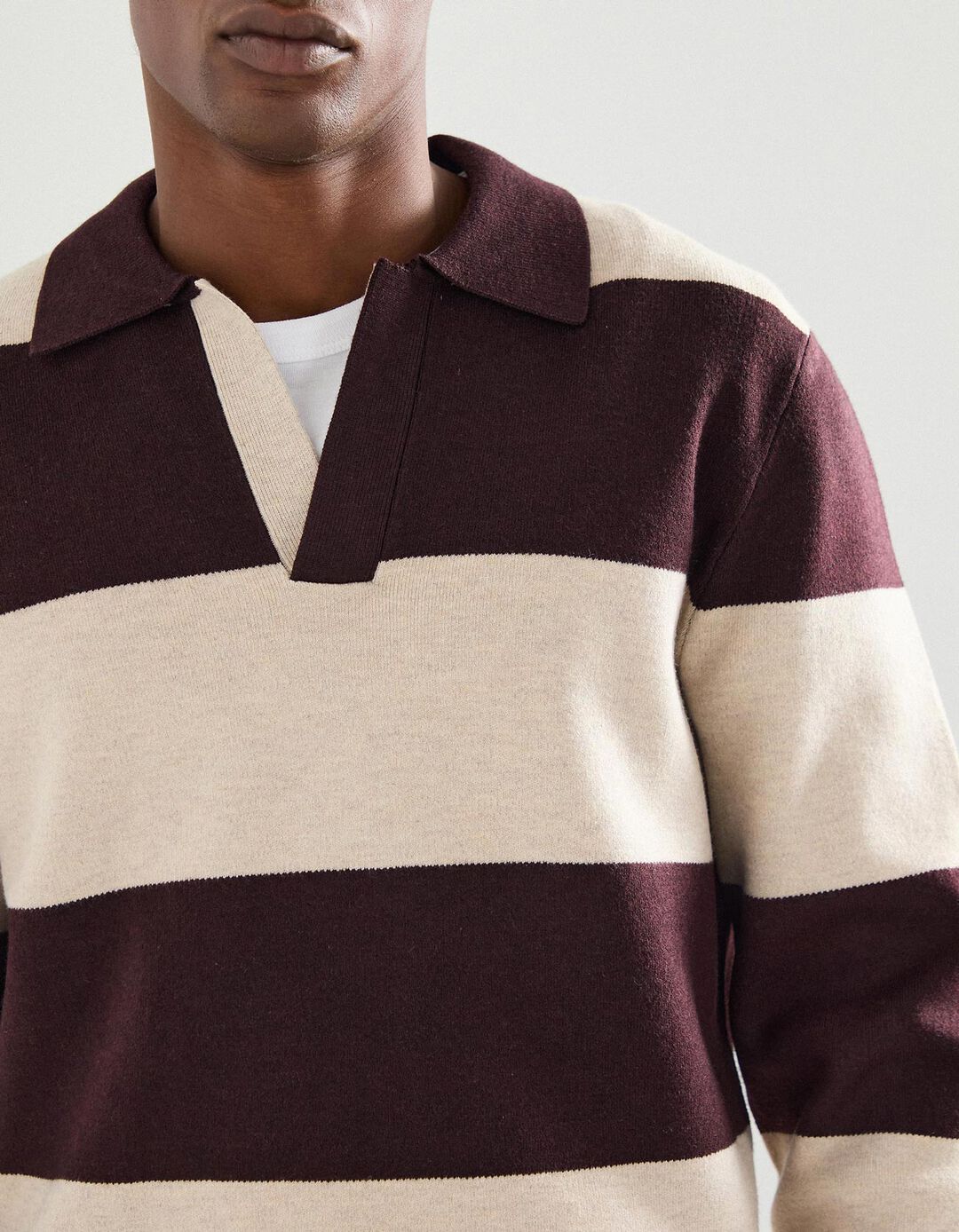 Polo de Malha, Homem, Castanho Escuro