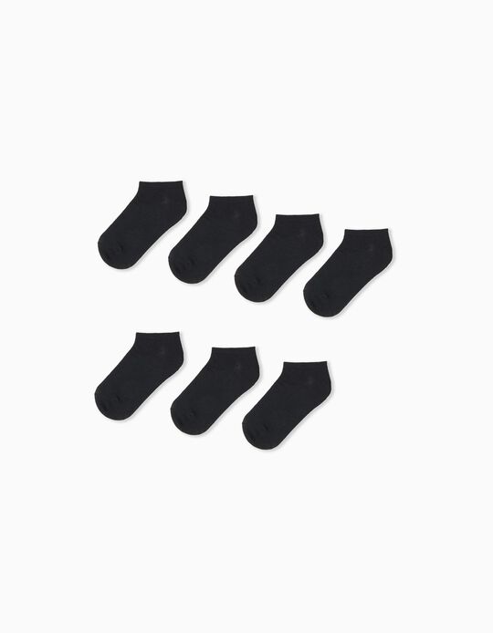 Comprar Online 7 Pairs of Ankle Socks Pack, Boys, Black