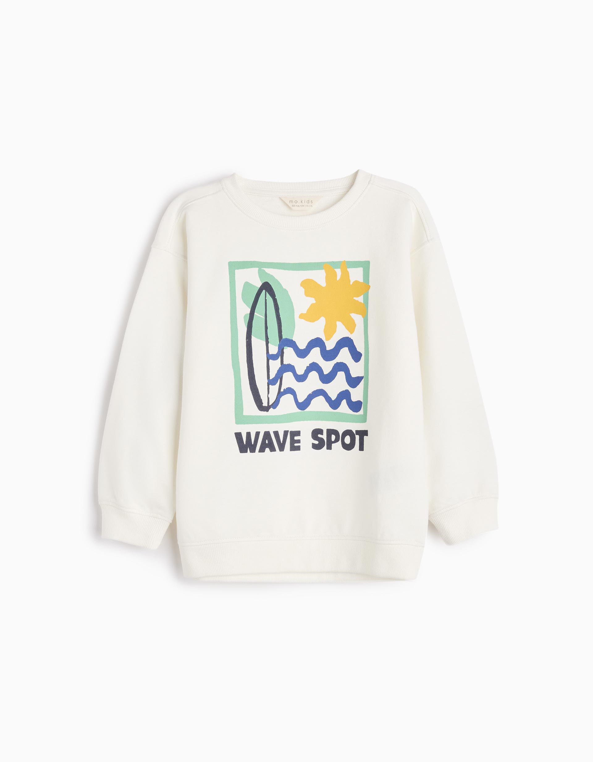 Comprar Online Sweatshirt de Felpa Estampado, Menino, Branco