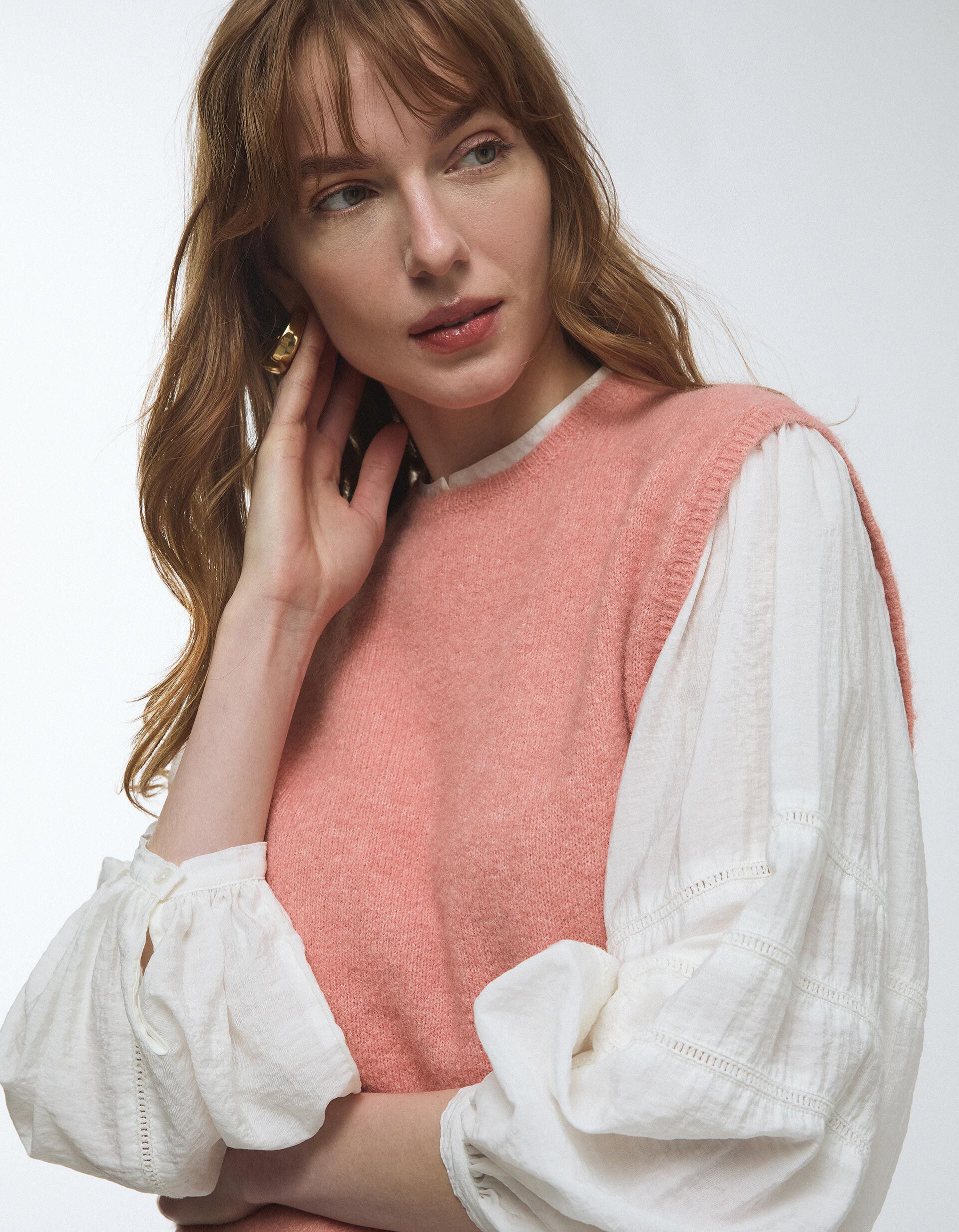 Comprar Online Colete com L&atilde;, Mulher, Rosa