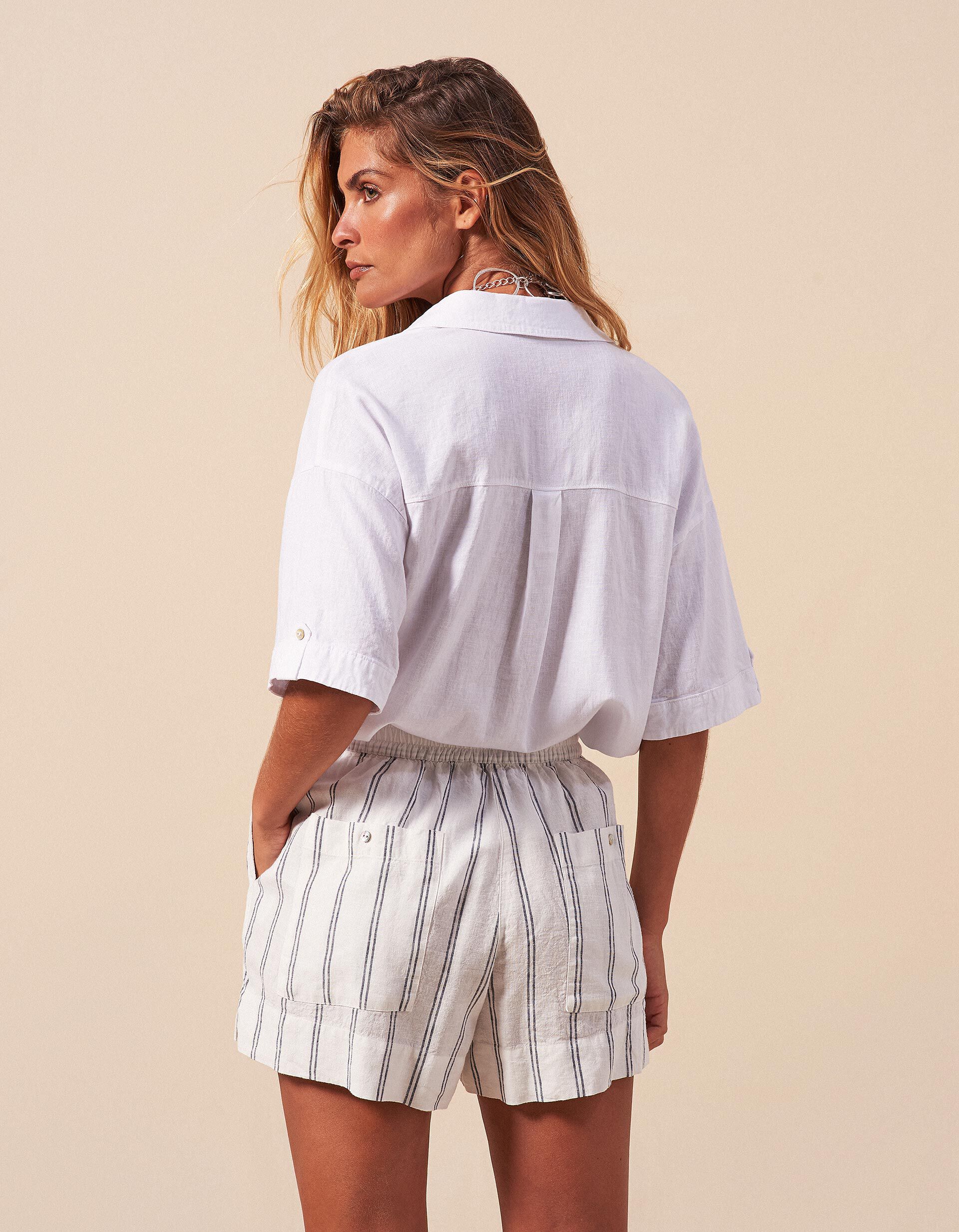 Comprar Online Cal&ccedil;&otilde;es com Linho, Mulher, Cru