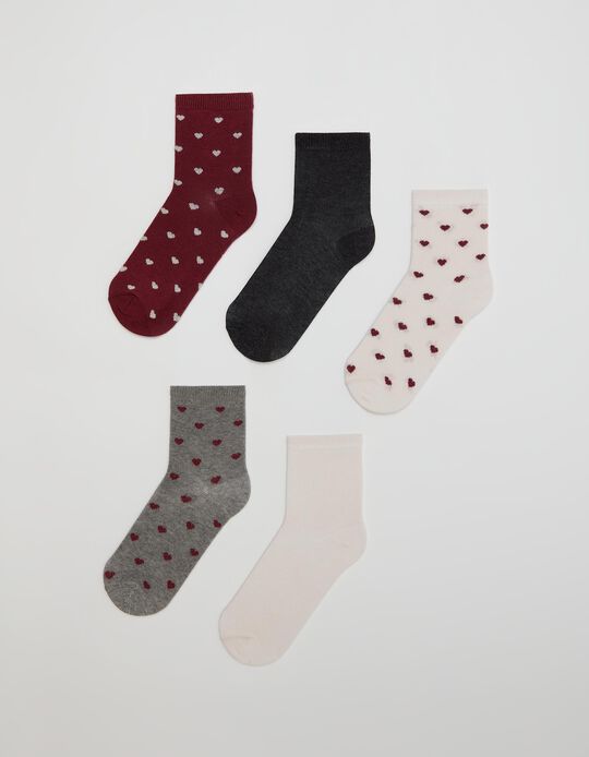 5 Socks Pack, Girls, Multicolour