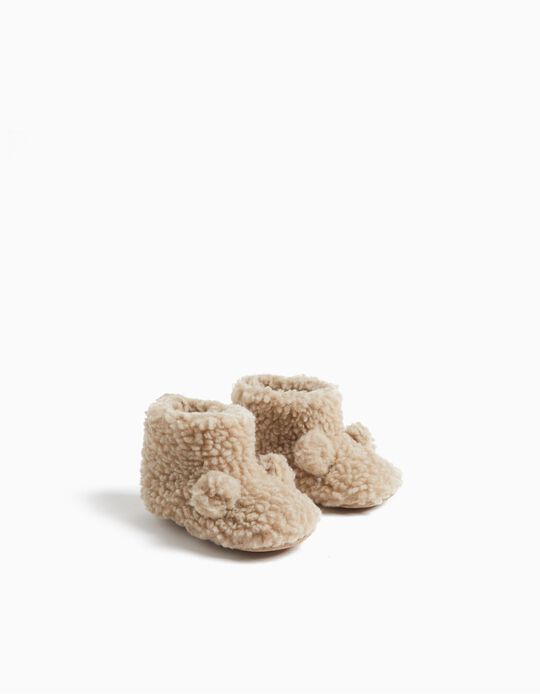Comprar Online Sherpa boot slippers, Baby Boy, Dark Beige