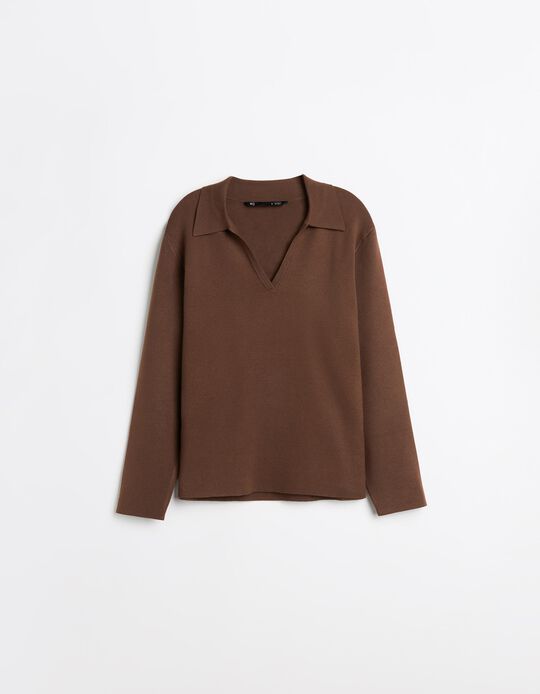 Comprar Online Polo de Malha, Mulher, Castanho Escuro