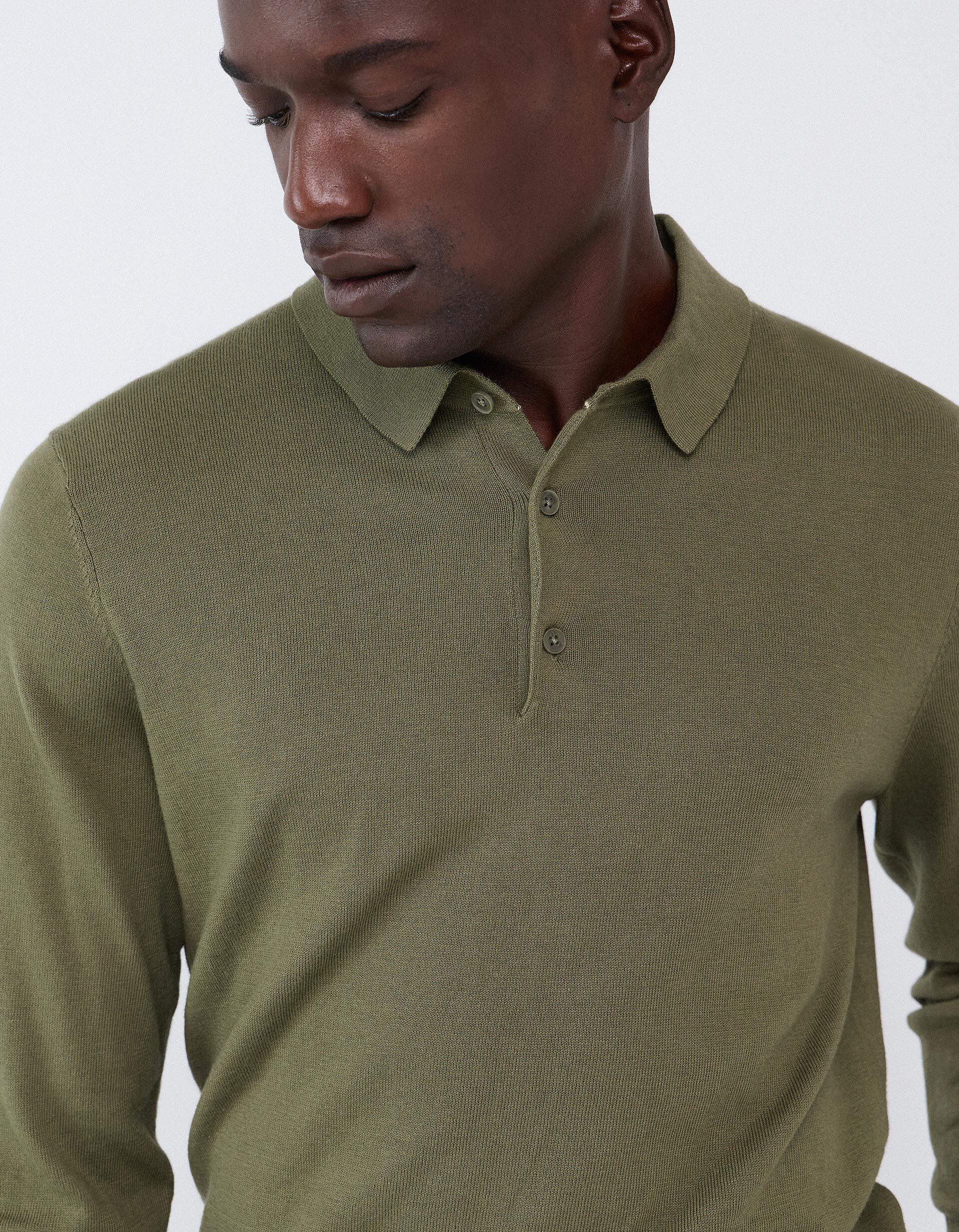 Comprar Online Polo De Malha Com Caxemira, Homem, Verde