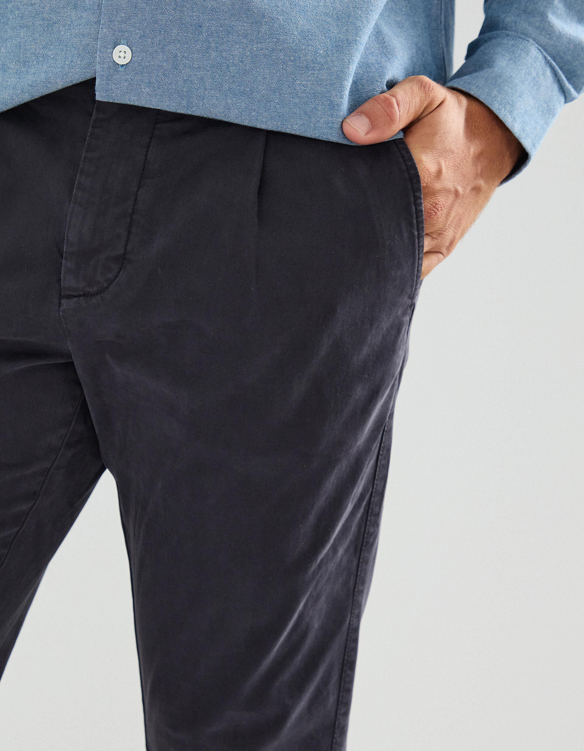 Comprar Online Cal&ccedil;as Chino, Homem, Azul Escuro