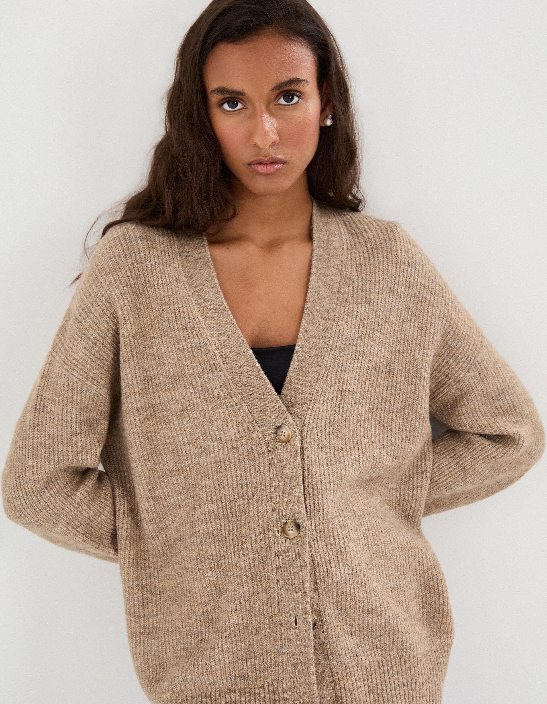 Comprar Online Casaco de Malha, Mulher, Bege