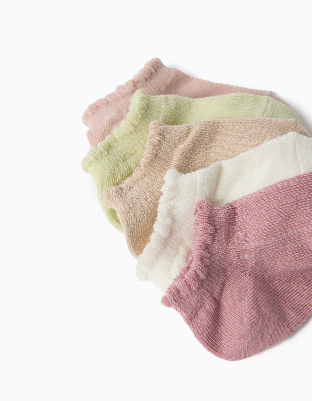Pack 5 Pares de Meias Tornozelo, Menina, Multicolor