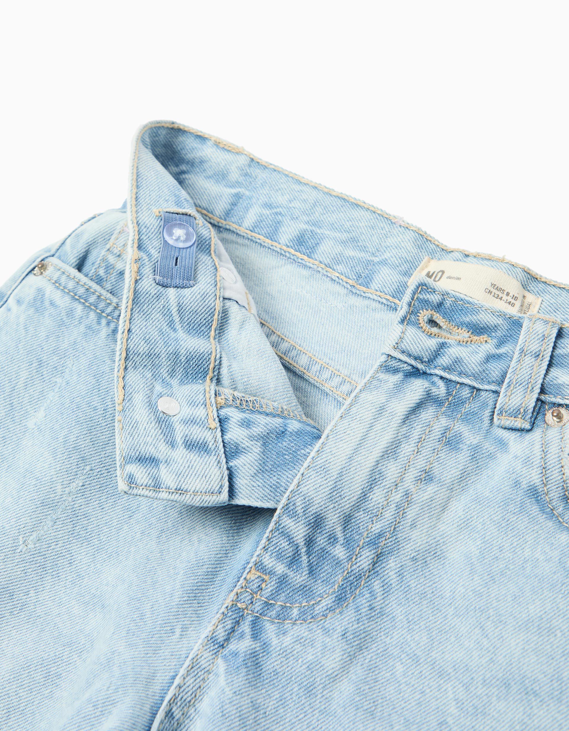 Comprar Online Cal&ccedil;as de Ganga 'Wide Leg', Menina, Azul Claro